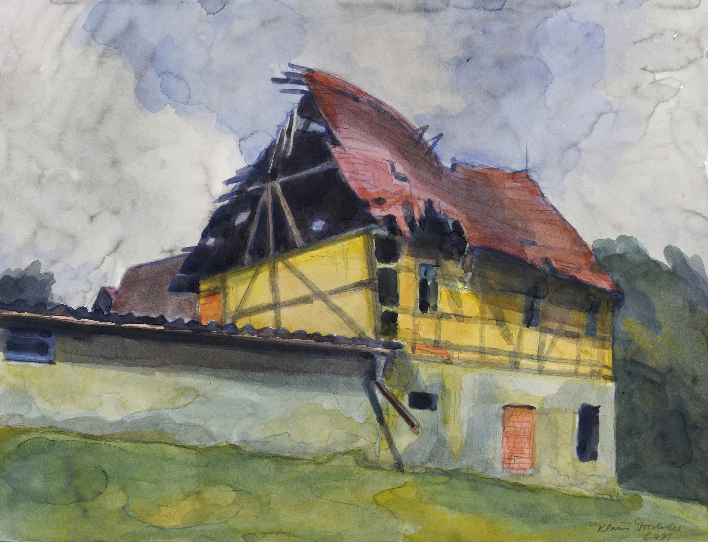 Klaus Drechsler – „Verfallenes Wohnhaus III (Feldgasse, Dorf Wehlen)“