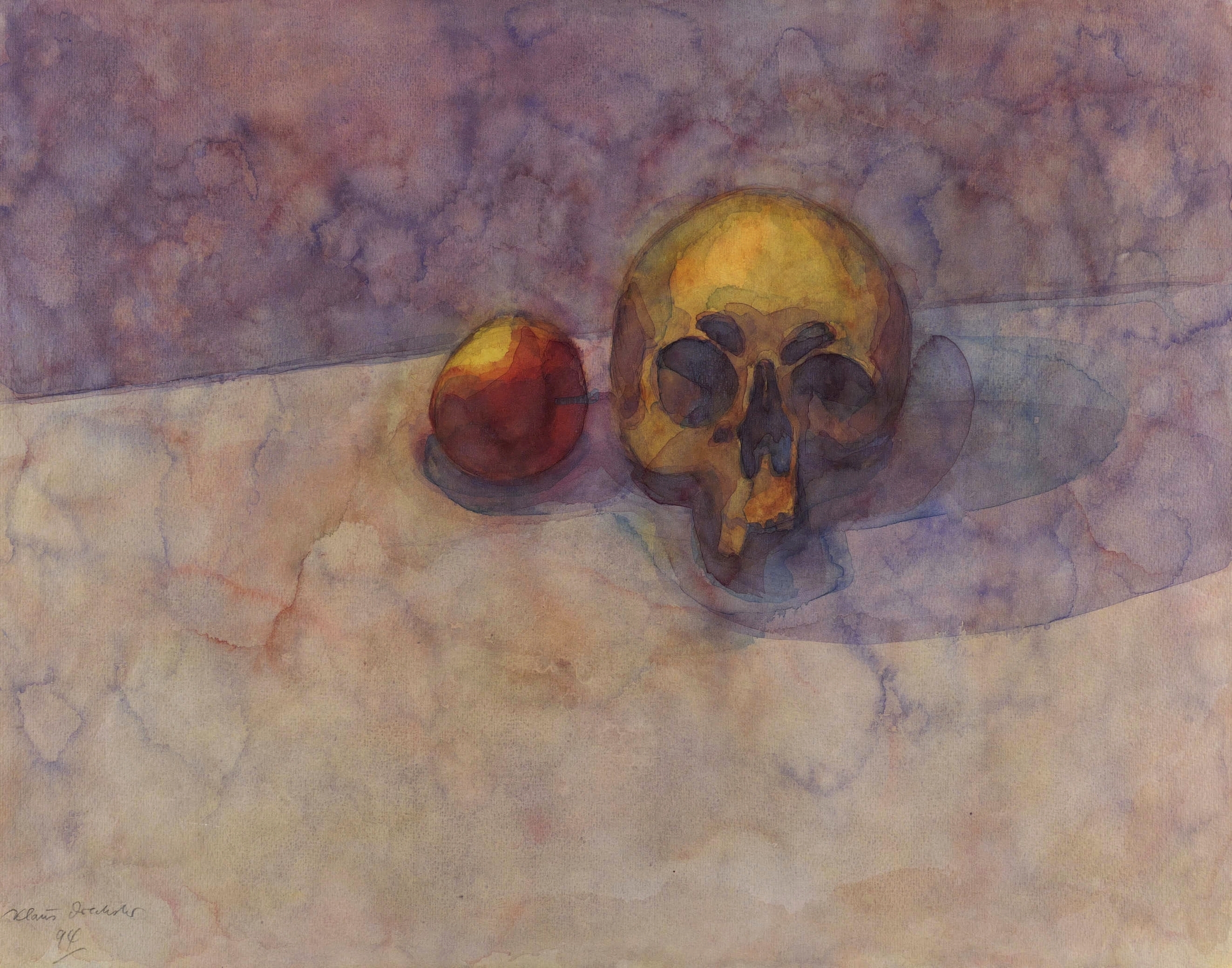 Apfel und Schädel (Herbstgedanken)