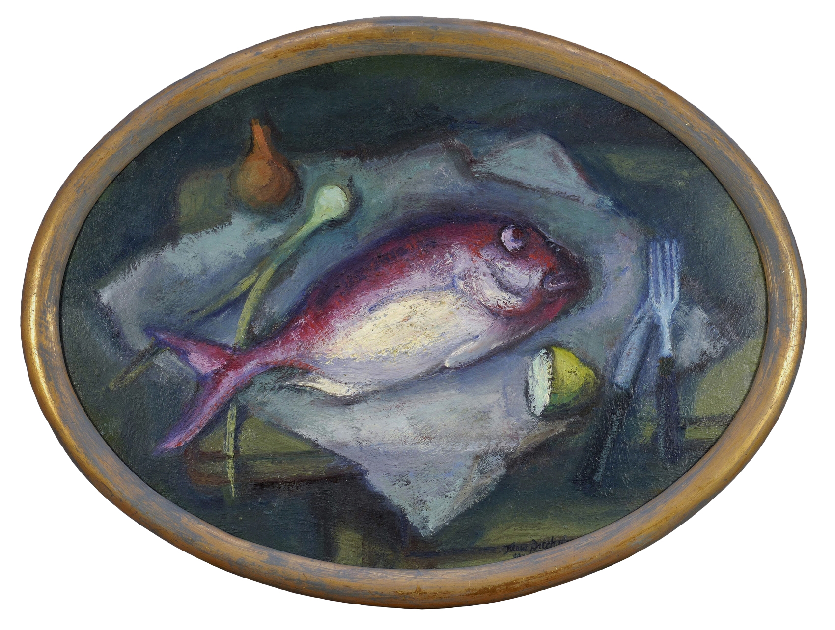 Stillleben mit rotem Meeresfisch I