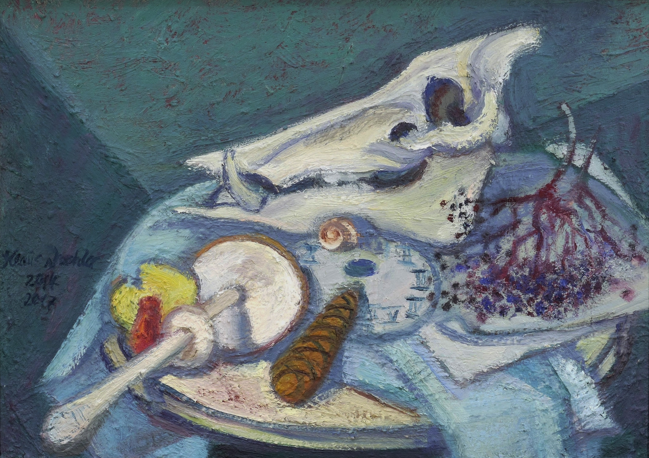 Waldfunde mit Wildschweinschädel