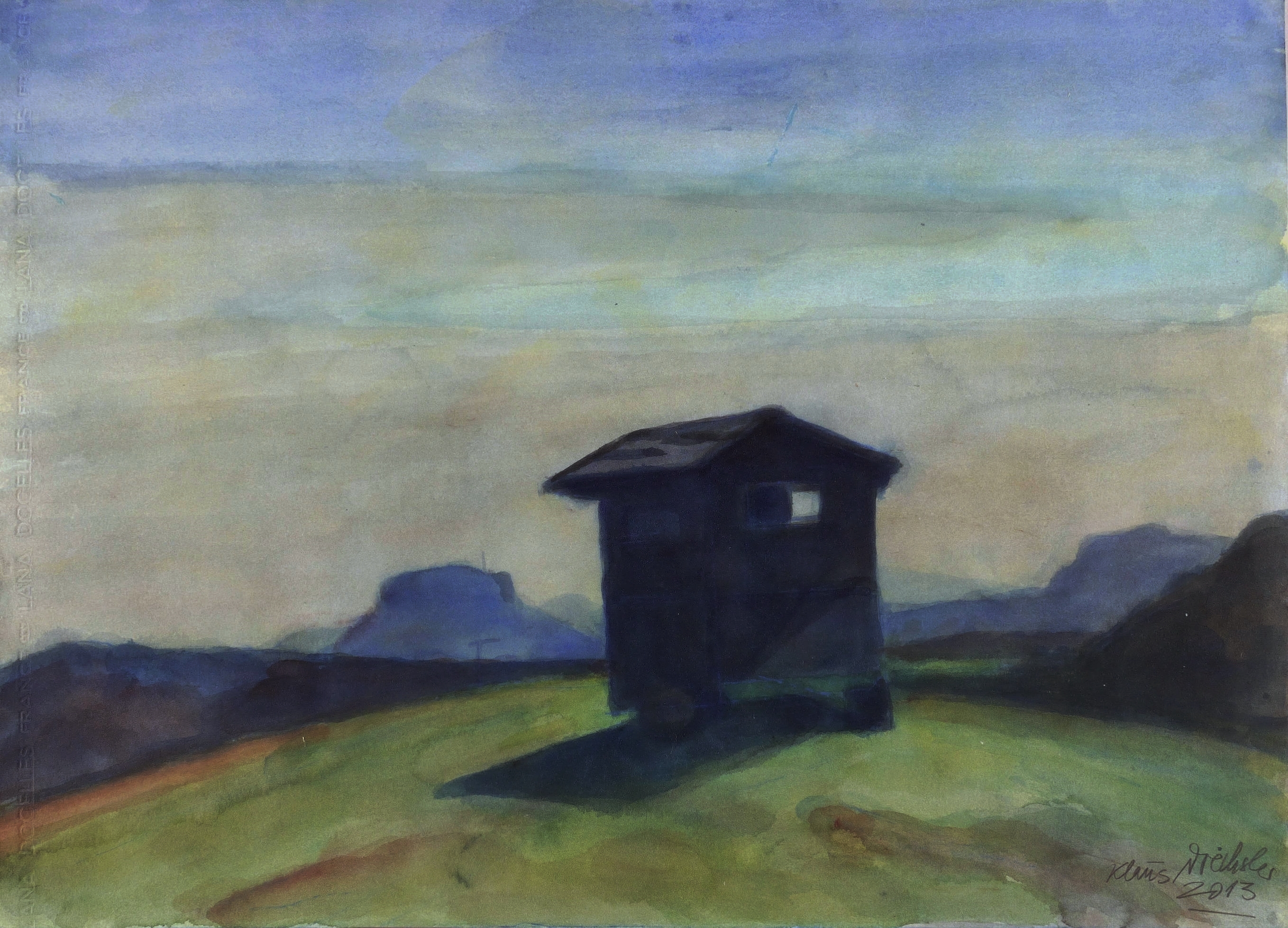 Fahrbare Hütte vor dem Lilienstein