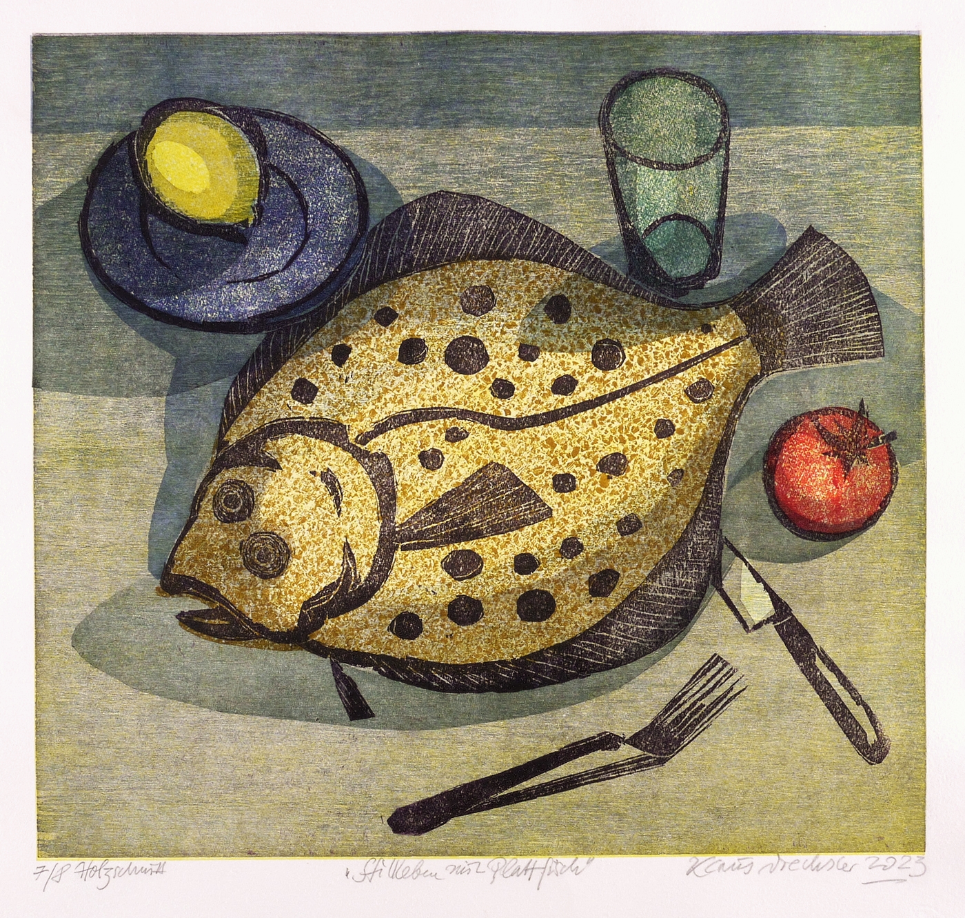 Klaus Drechsler – „Stillleben mit Plattfisch“