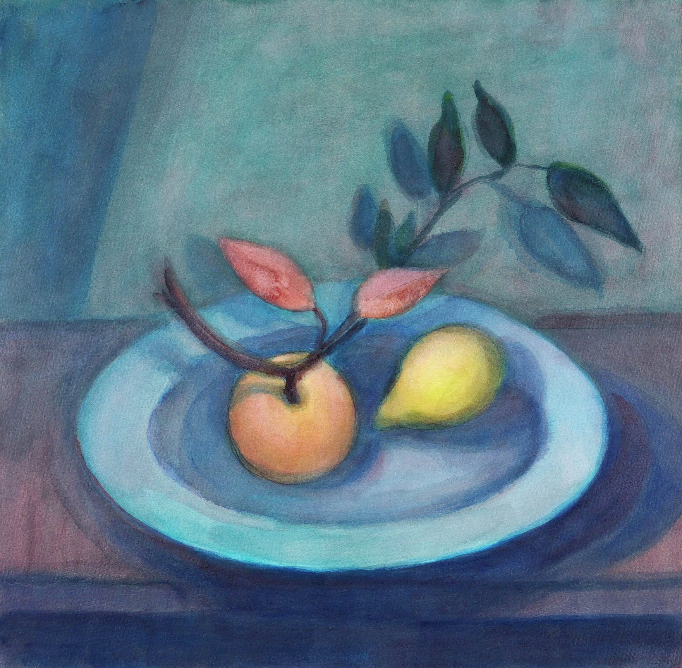 Fruchtzweig mit Zitrone Fruchtzweig mit Zitrone