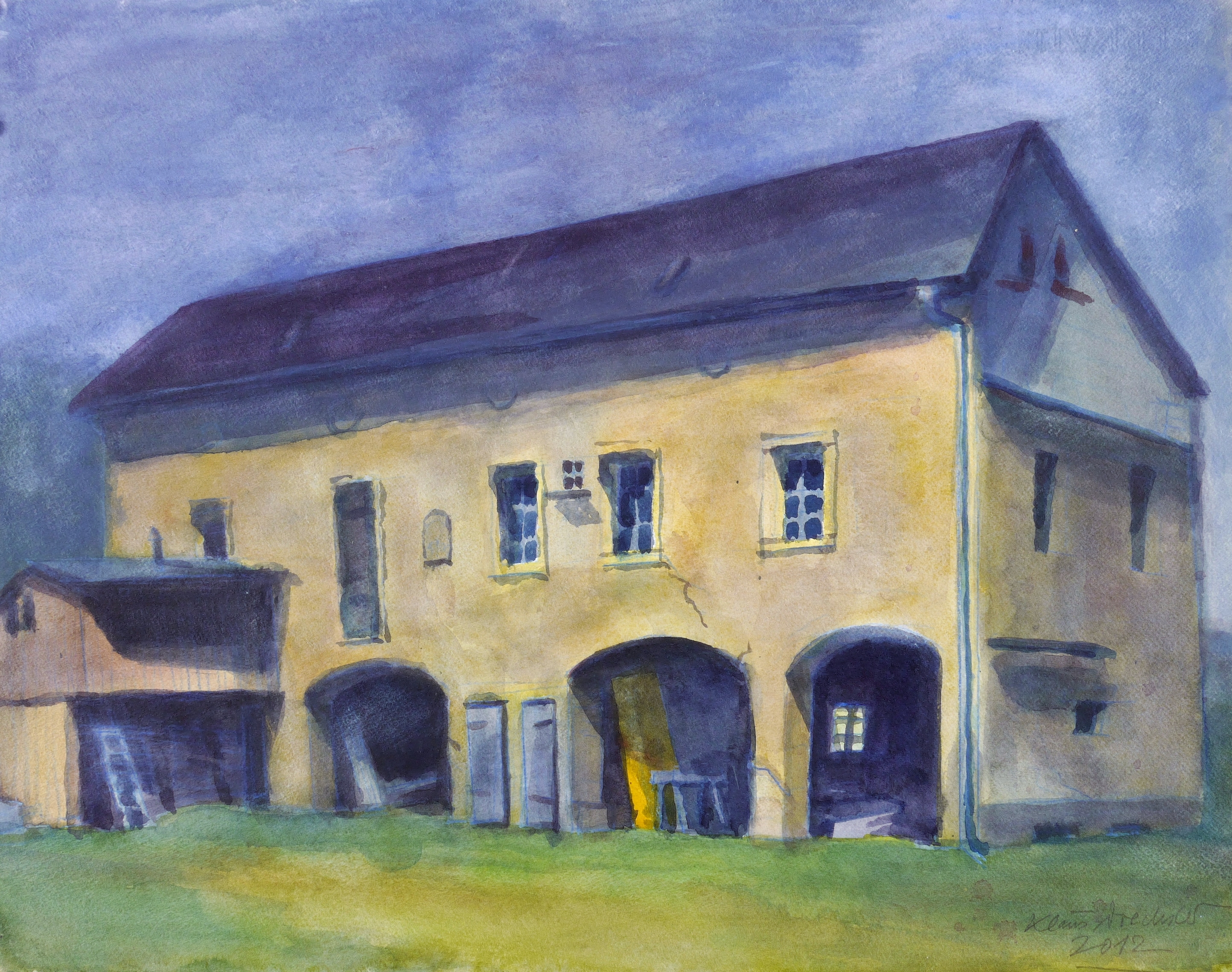 Wirtschaftsgebäude mit Holzschuppen