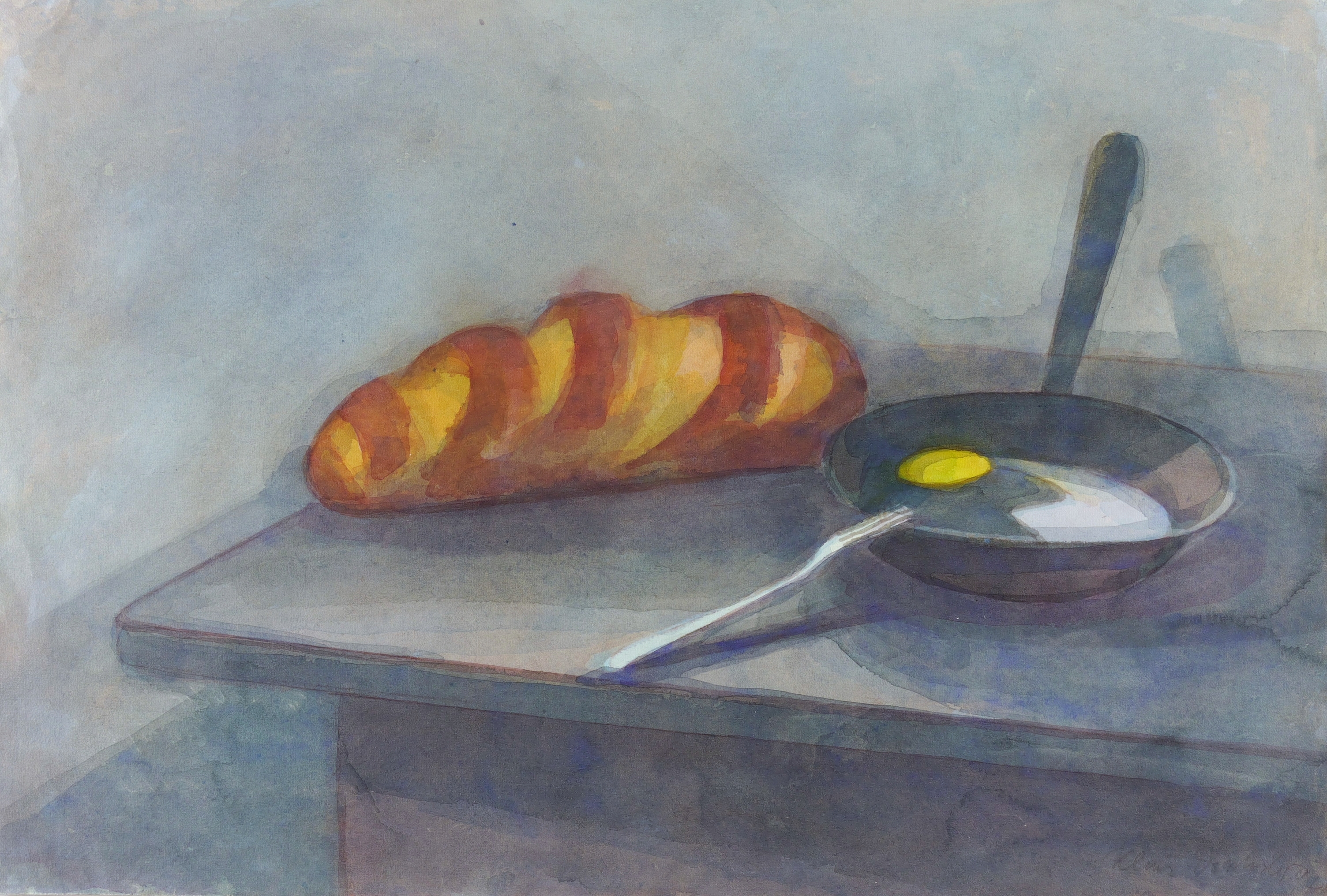 Weißbrot und Eiertiegel