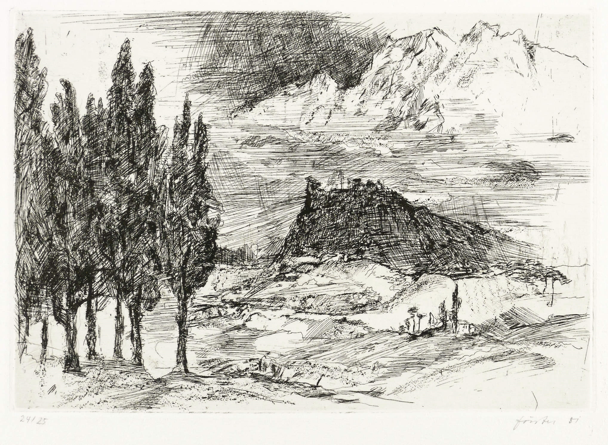 Oberitalienische Landschaft (bei Verona)