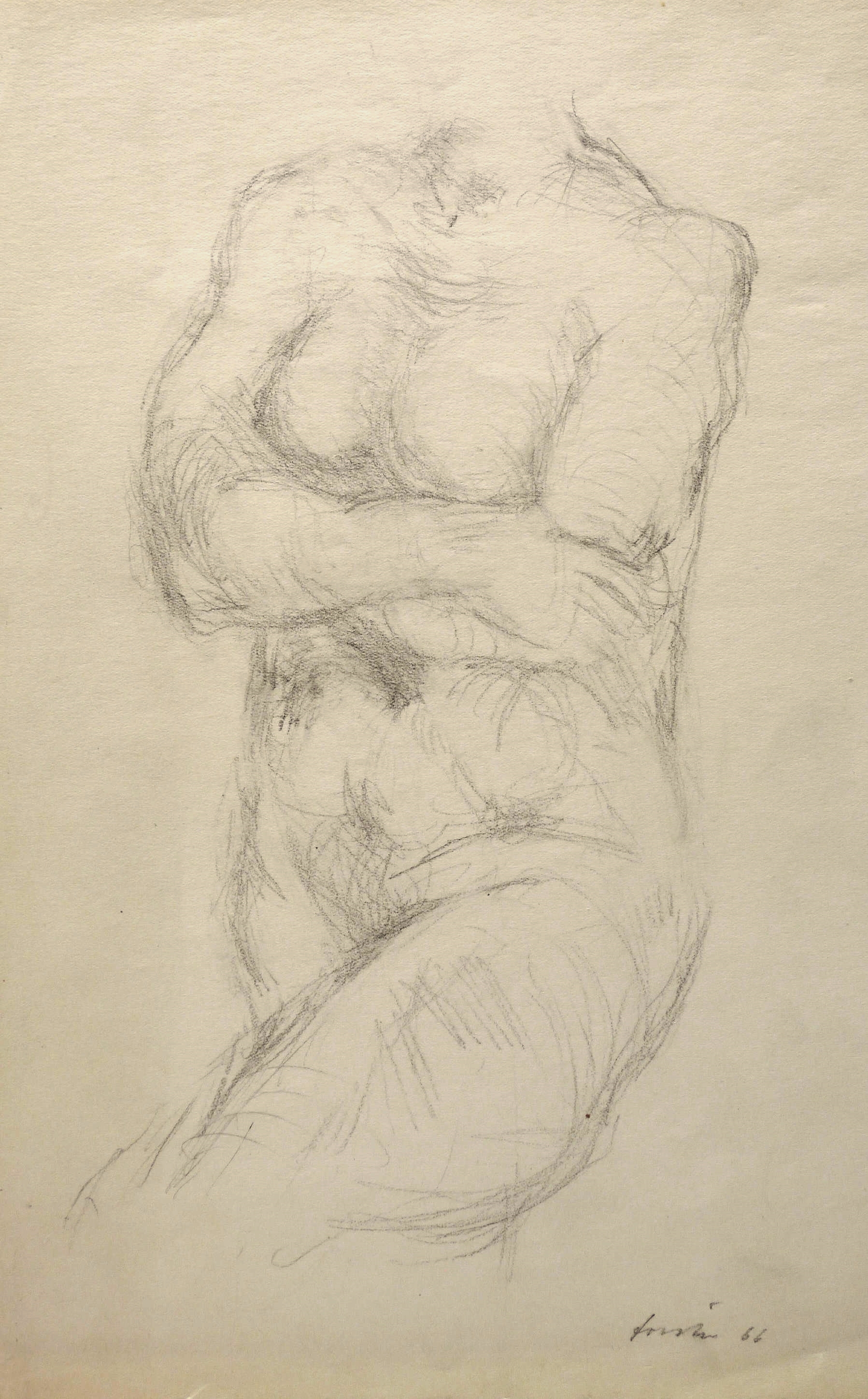 Ohne Titel (Akt mit verschränkten Armen)