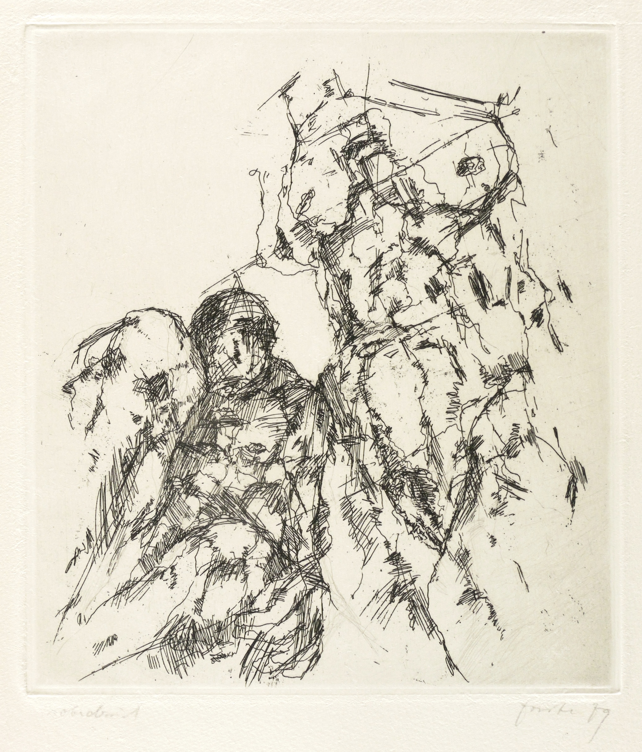 Paar mit großem weiblichem Torso