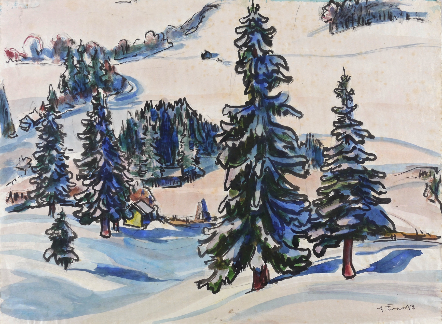 Erich Fraaß, Oberbayern im Winter , 1937