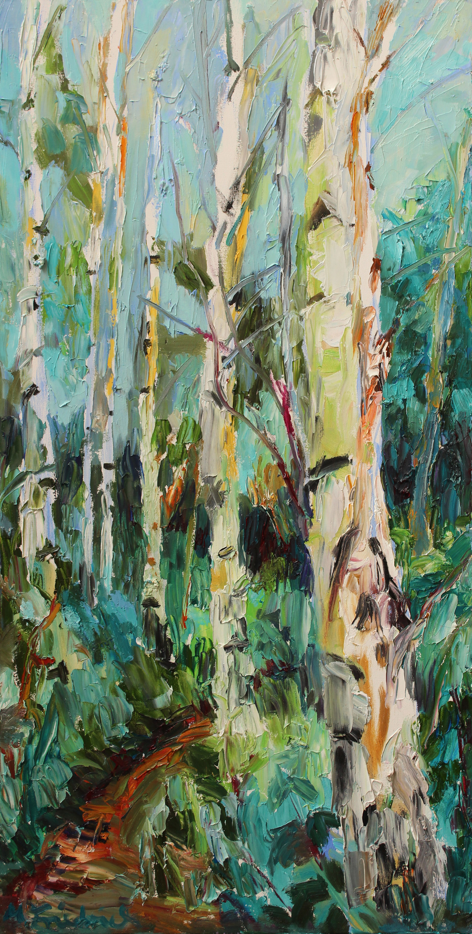 Mandy Friedrich – „Birkenweg türkis / Hufewiese“