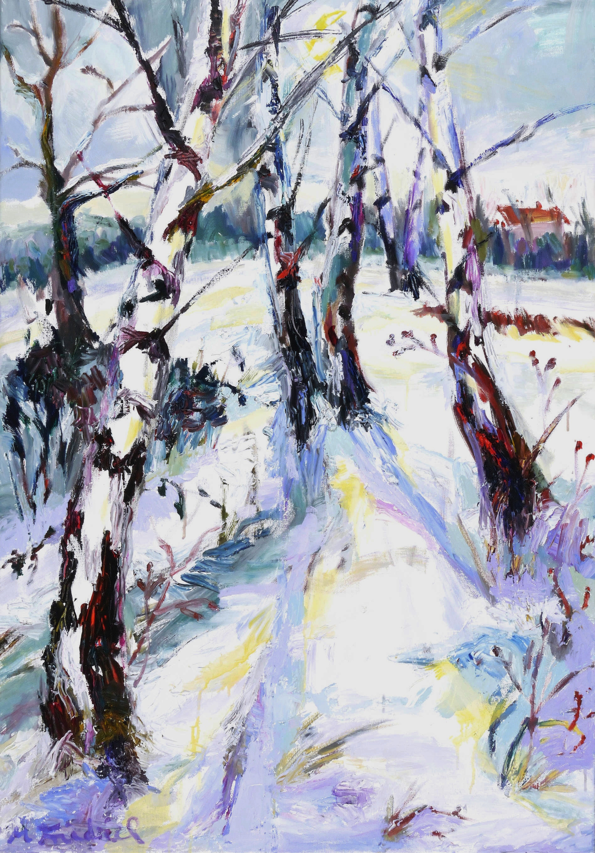 Mandy Friedrich, Schneebirken Hufewiese, 2021