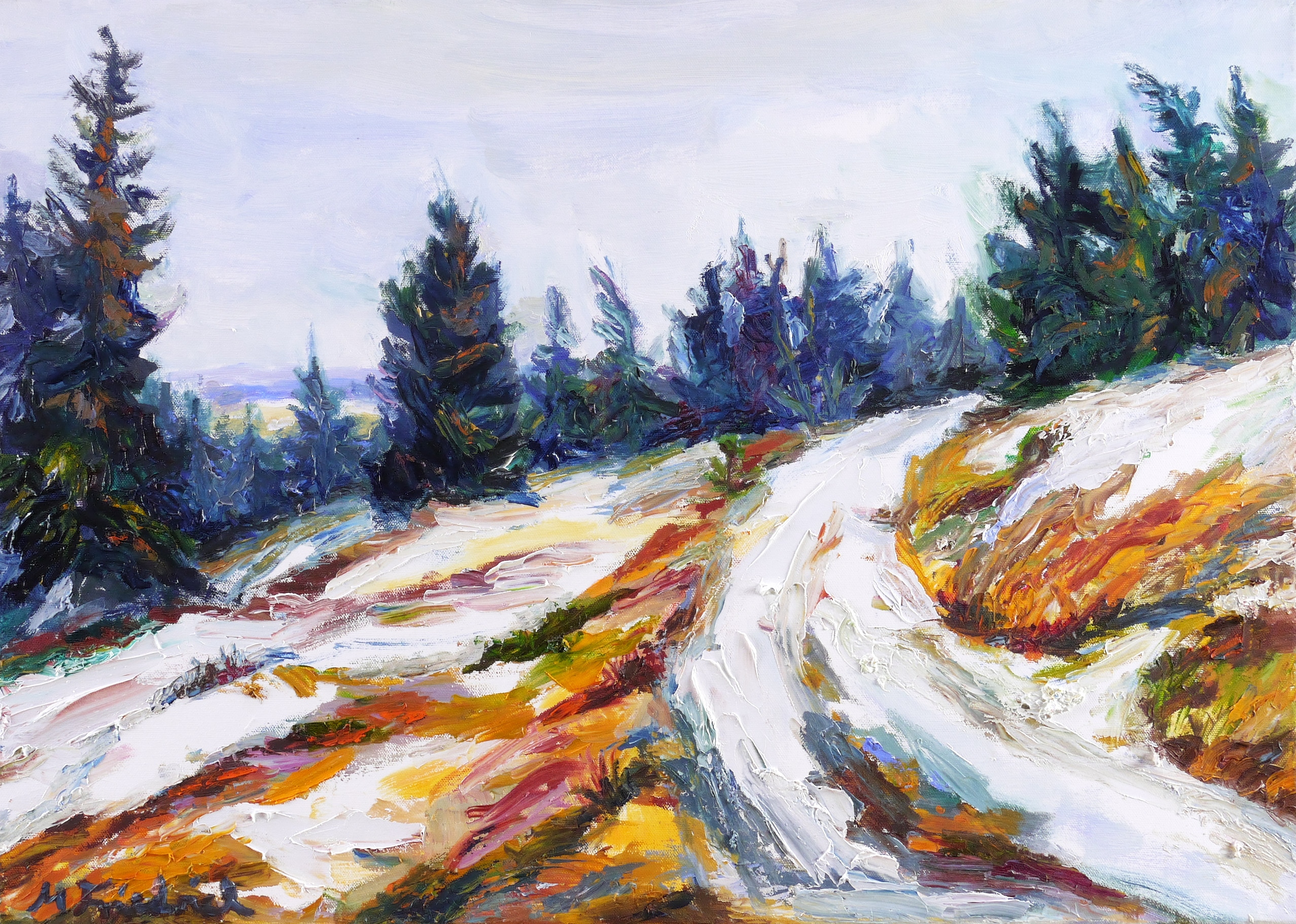 Schneeschmelze (Fichtelberg)