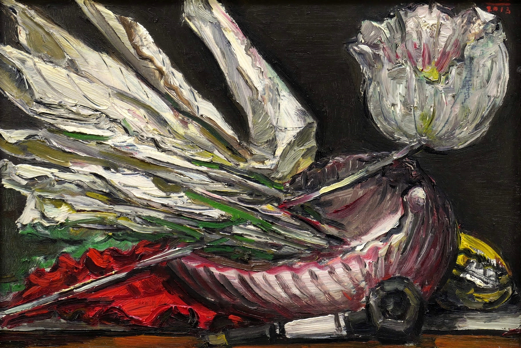 Stillleben mit Muschel und Tabakpfeife Stillleben mit Muschel und Tabakpfeife