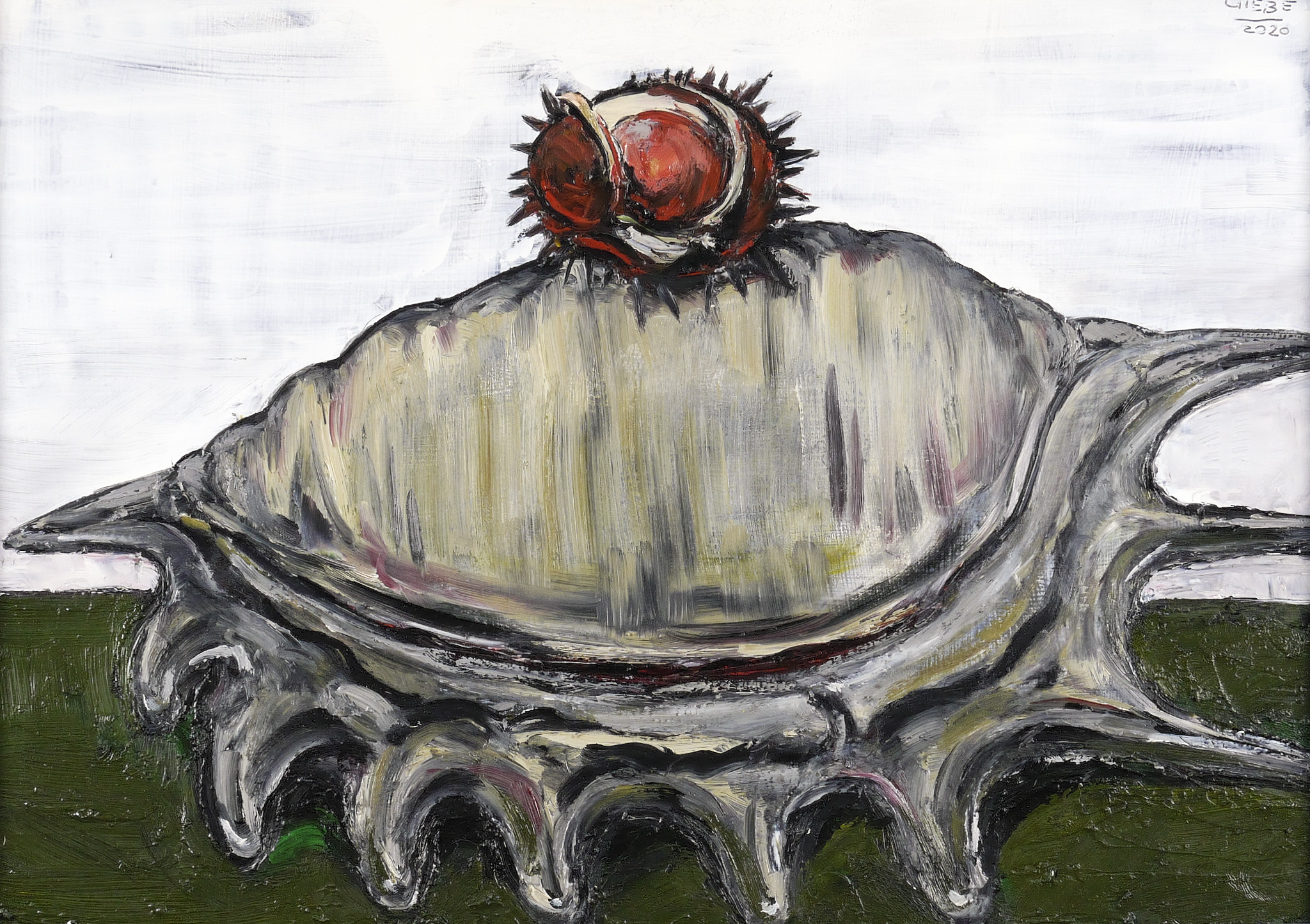 Hubertus Giebe, Meeresschnecke und Kastanie, 2020