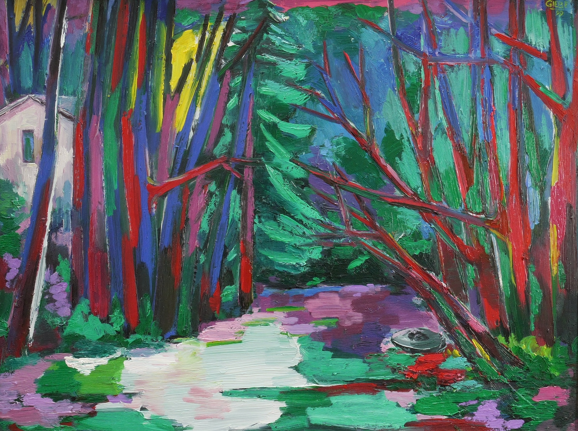 Hubertus Giebe, Garten im Mondlicht, 1999