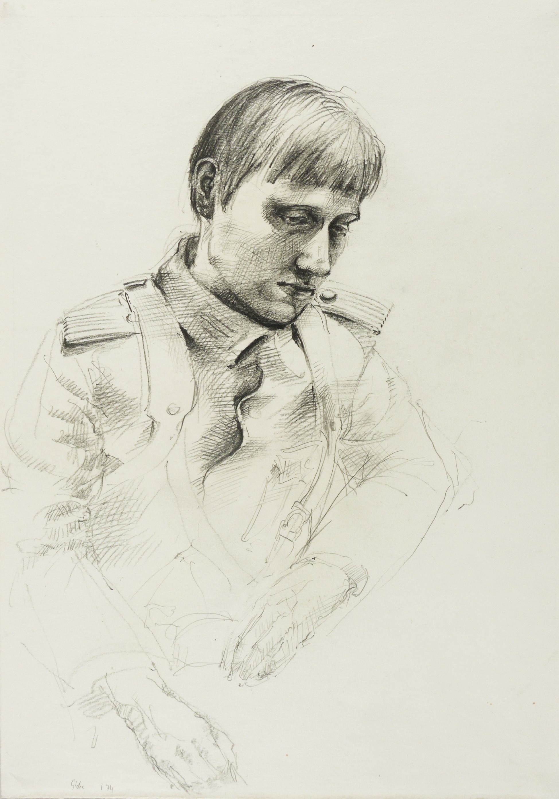 Hubertus Giebe – „Ohne Titel (Soldat, nachdenklich)“