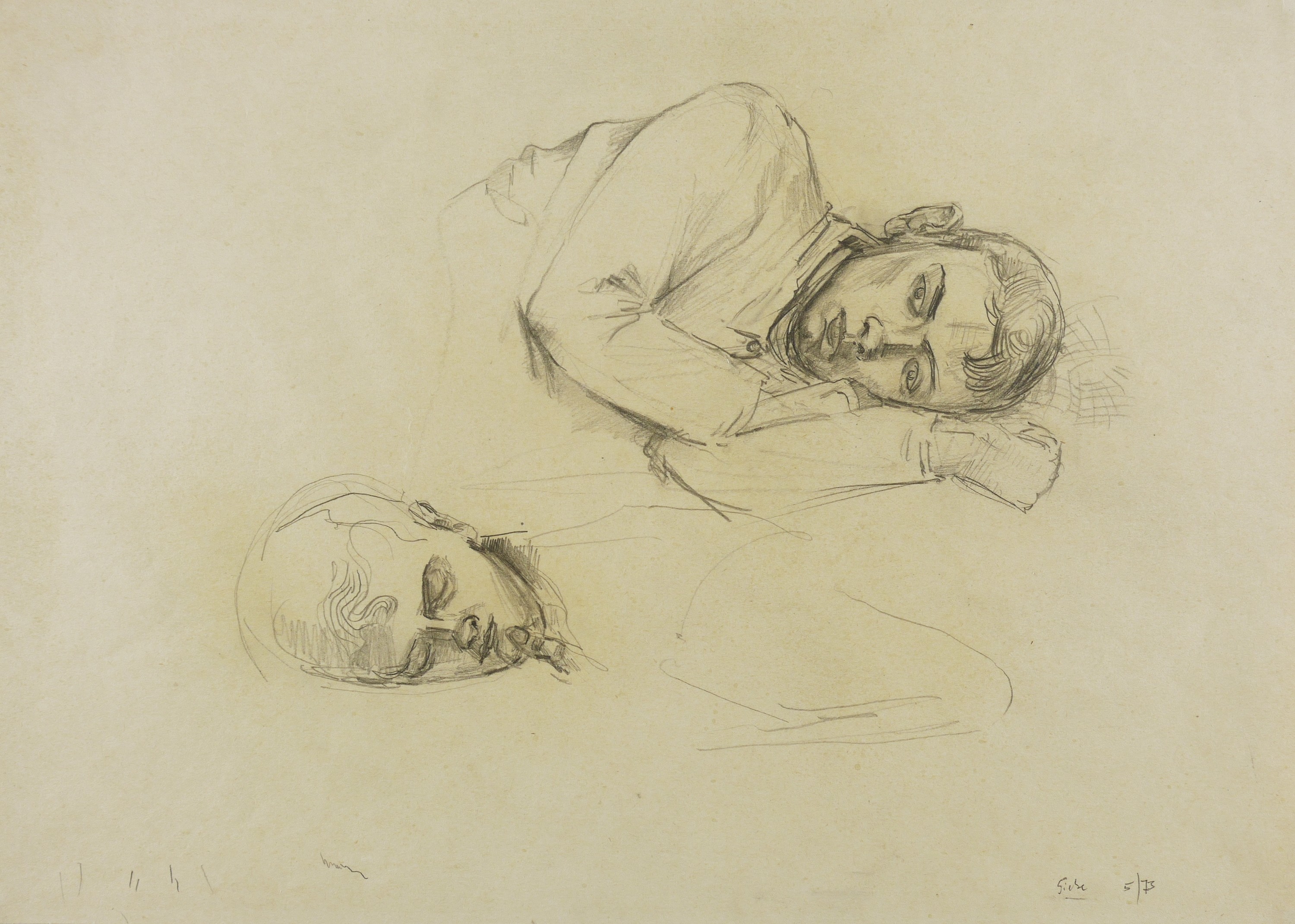 Hubertus Giebe – „Soldaten (zwei Studienköpfe)“
