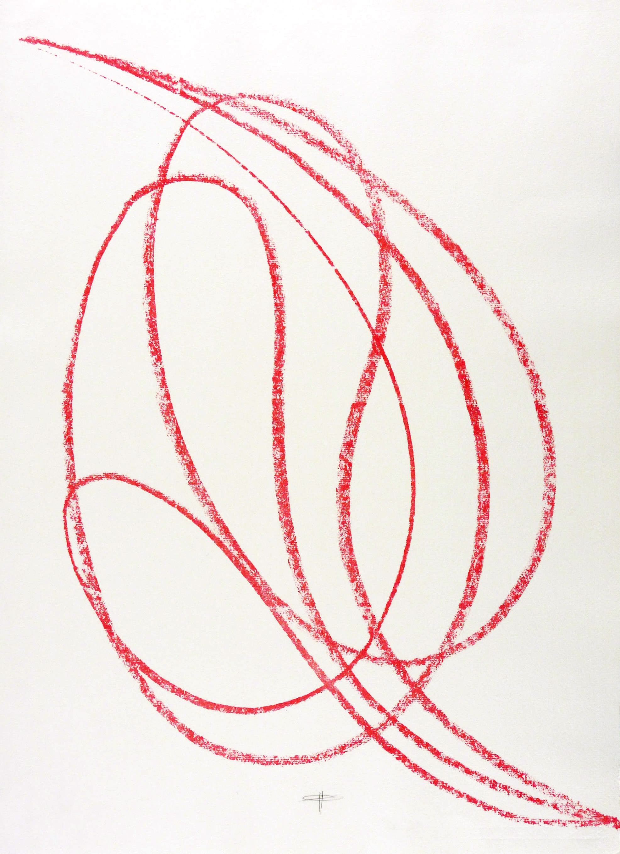 Blattform VI (Skalendruck 4 - Rot)