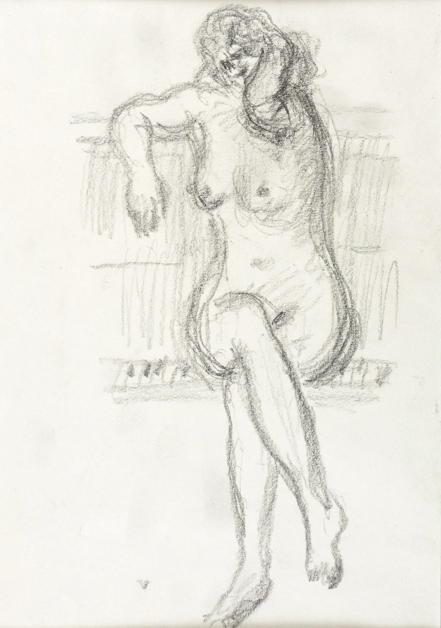 Sitzender weiblicher Akt