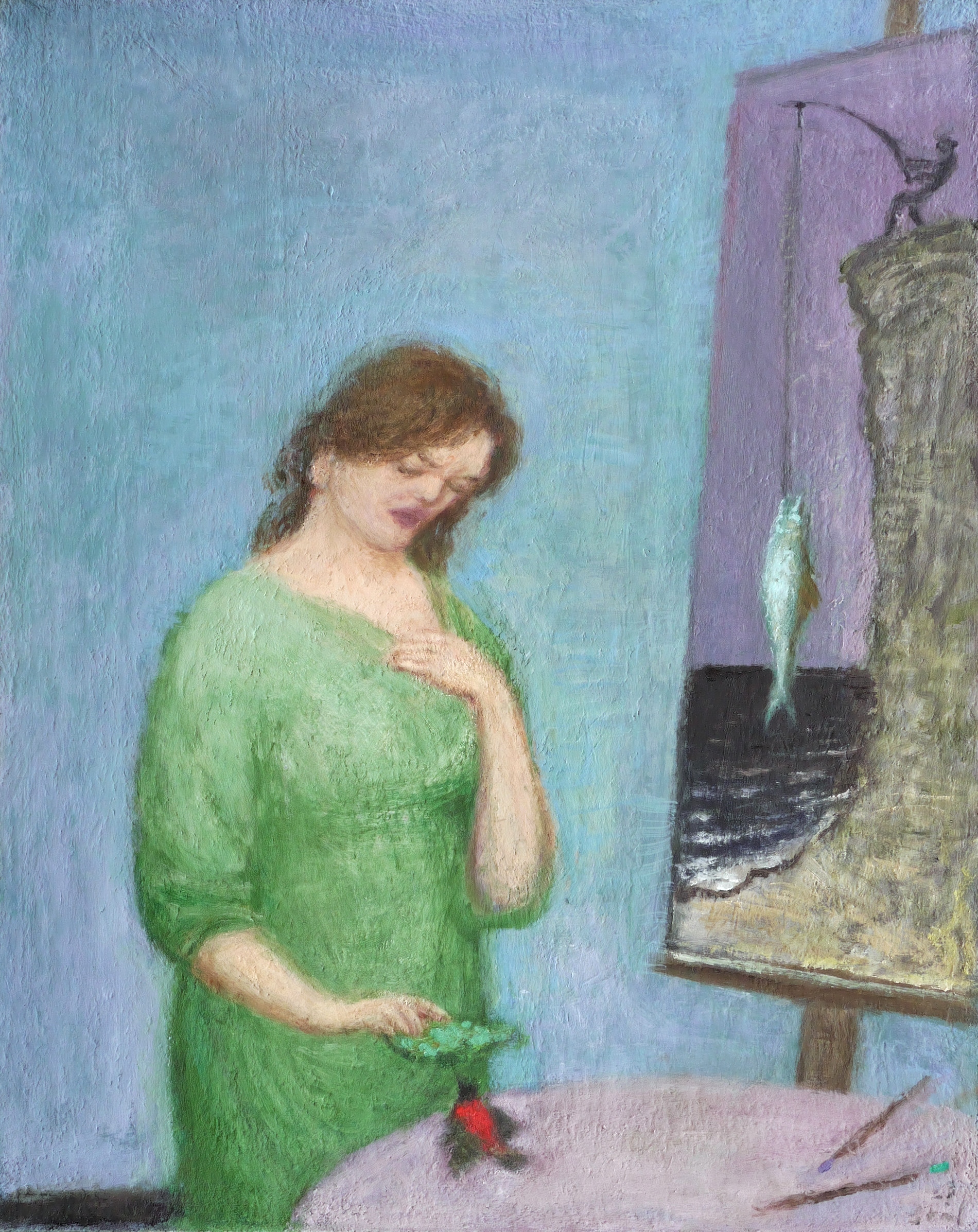 Karen füttert Winnetou