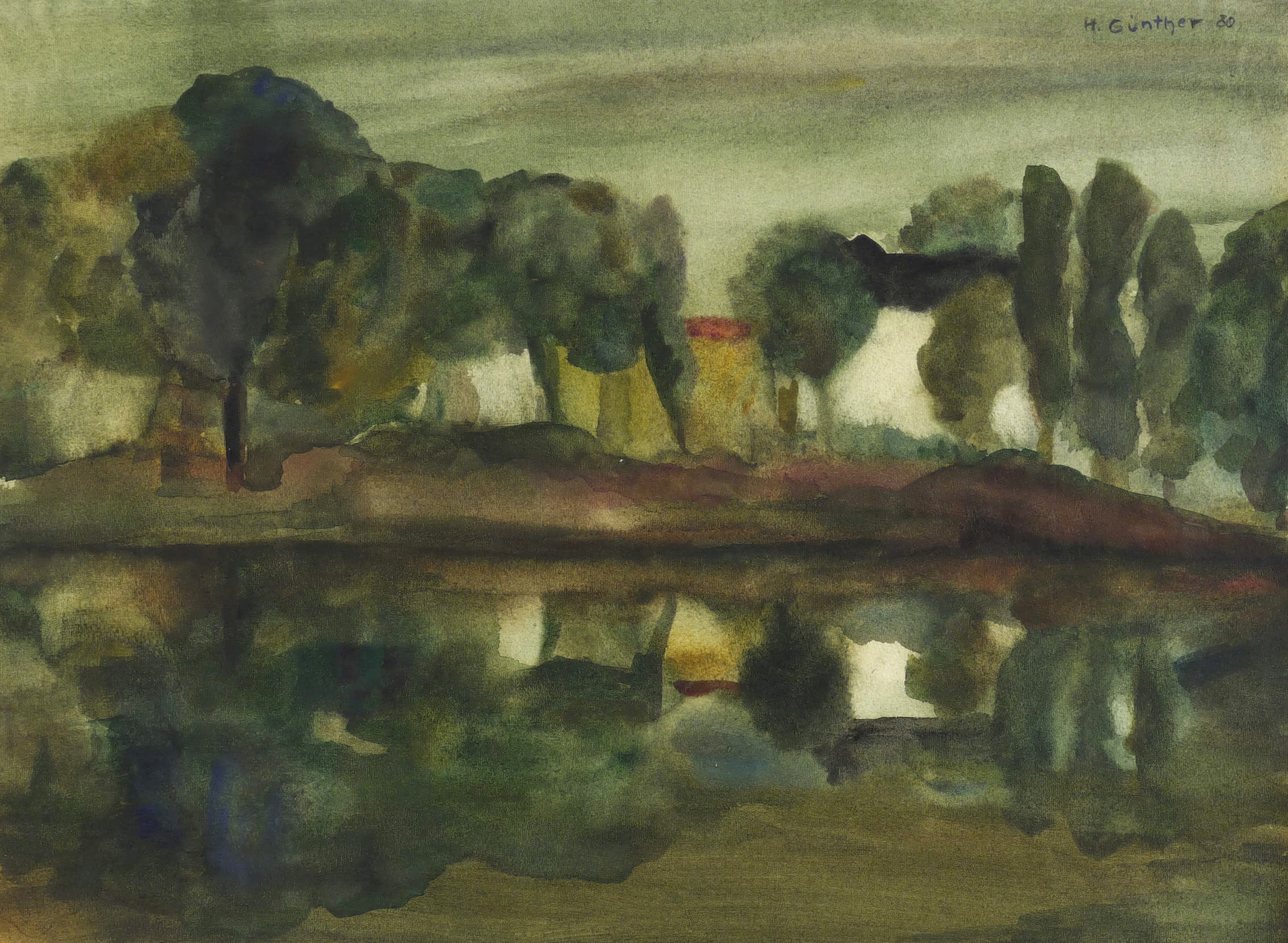 Herta Günther – „Flusslandschaft“