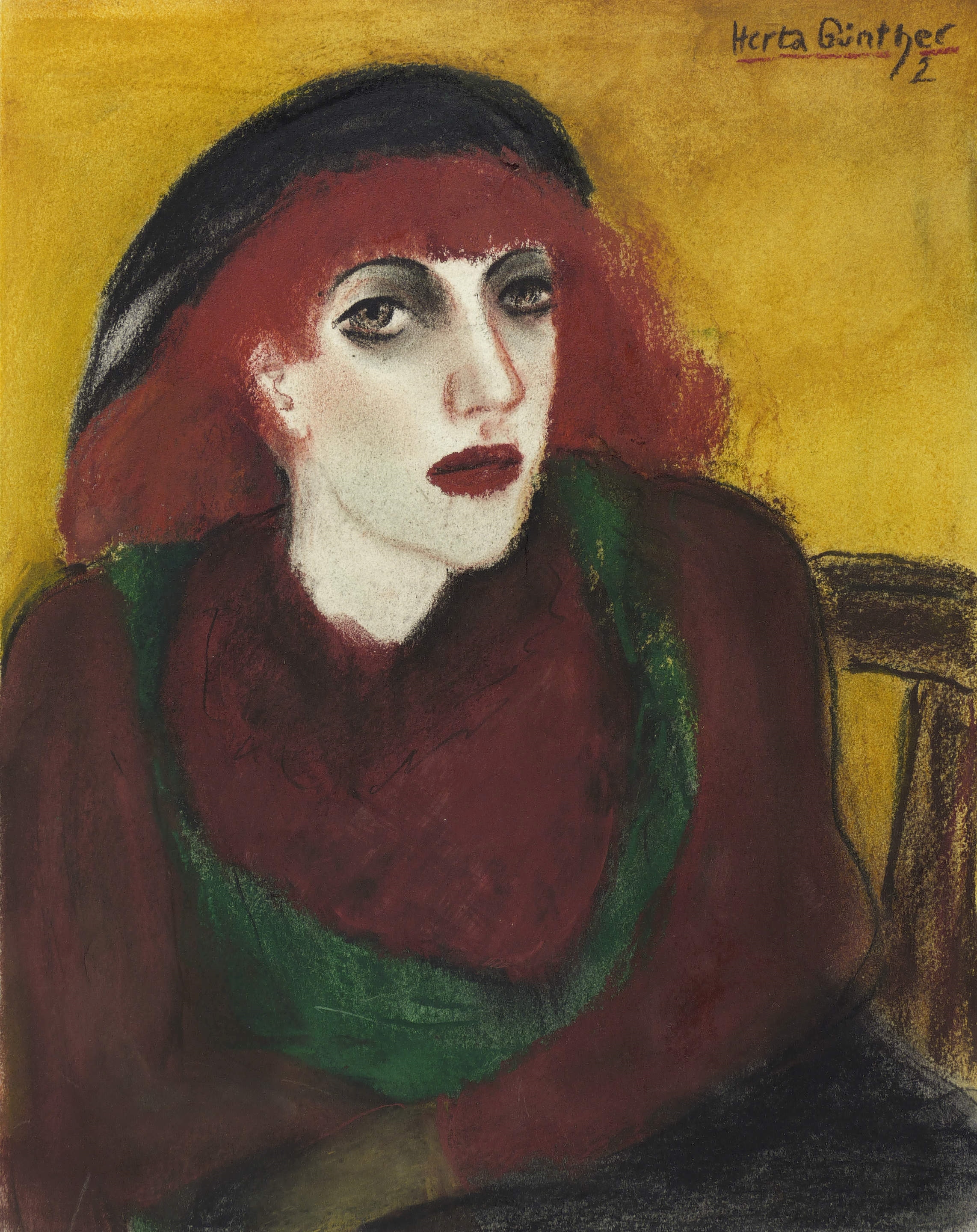 Herta Günther – „Schwarze Kappe, grünes Tuch“