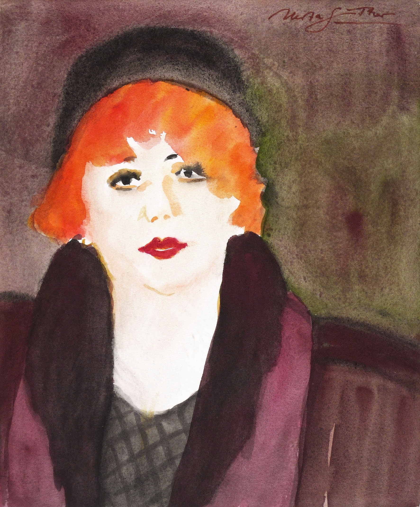 Junge Frau mit rotem Haar