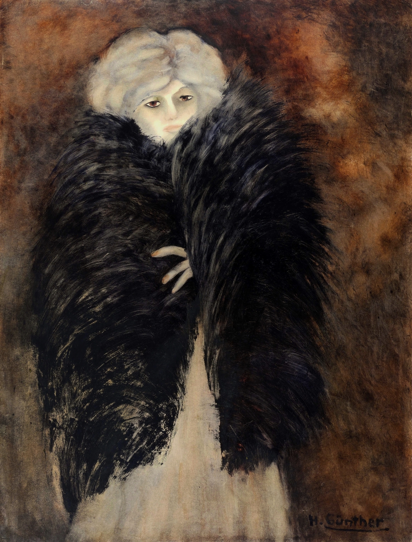 Junge Dame mit mondänem Pelz