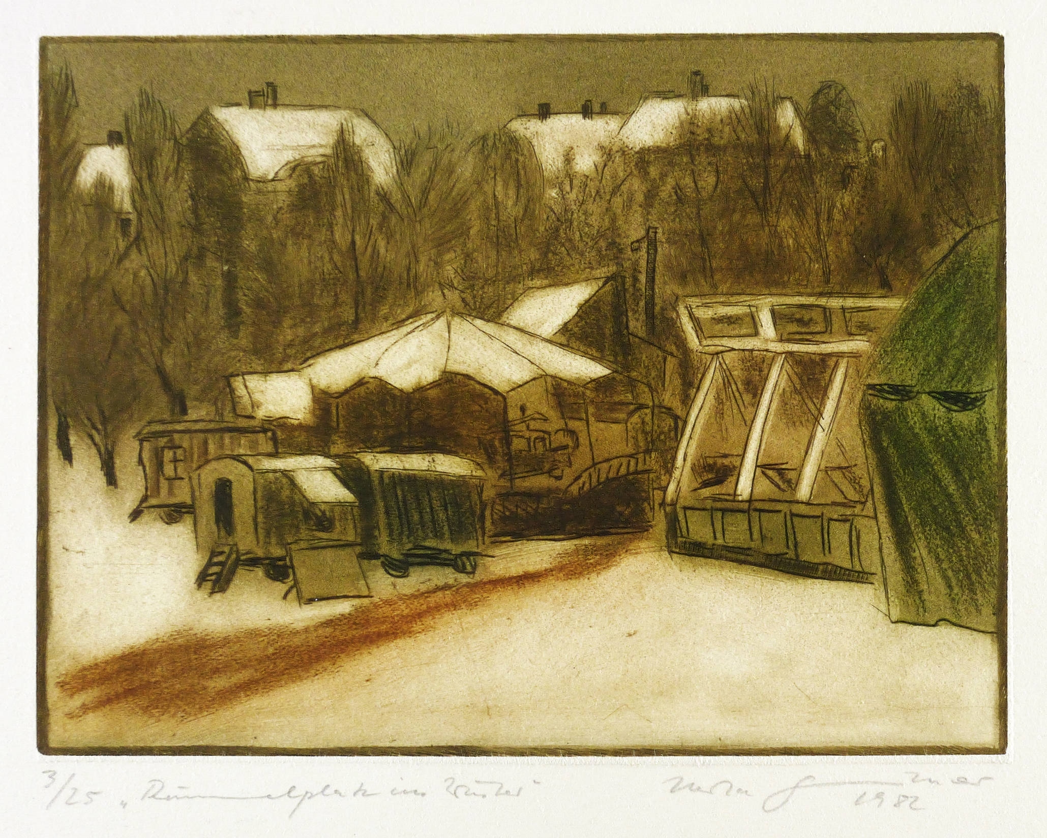 Rummelplatz im Winter