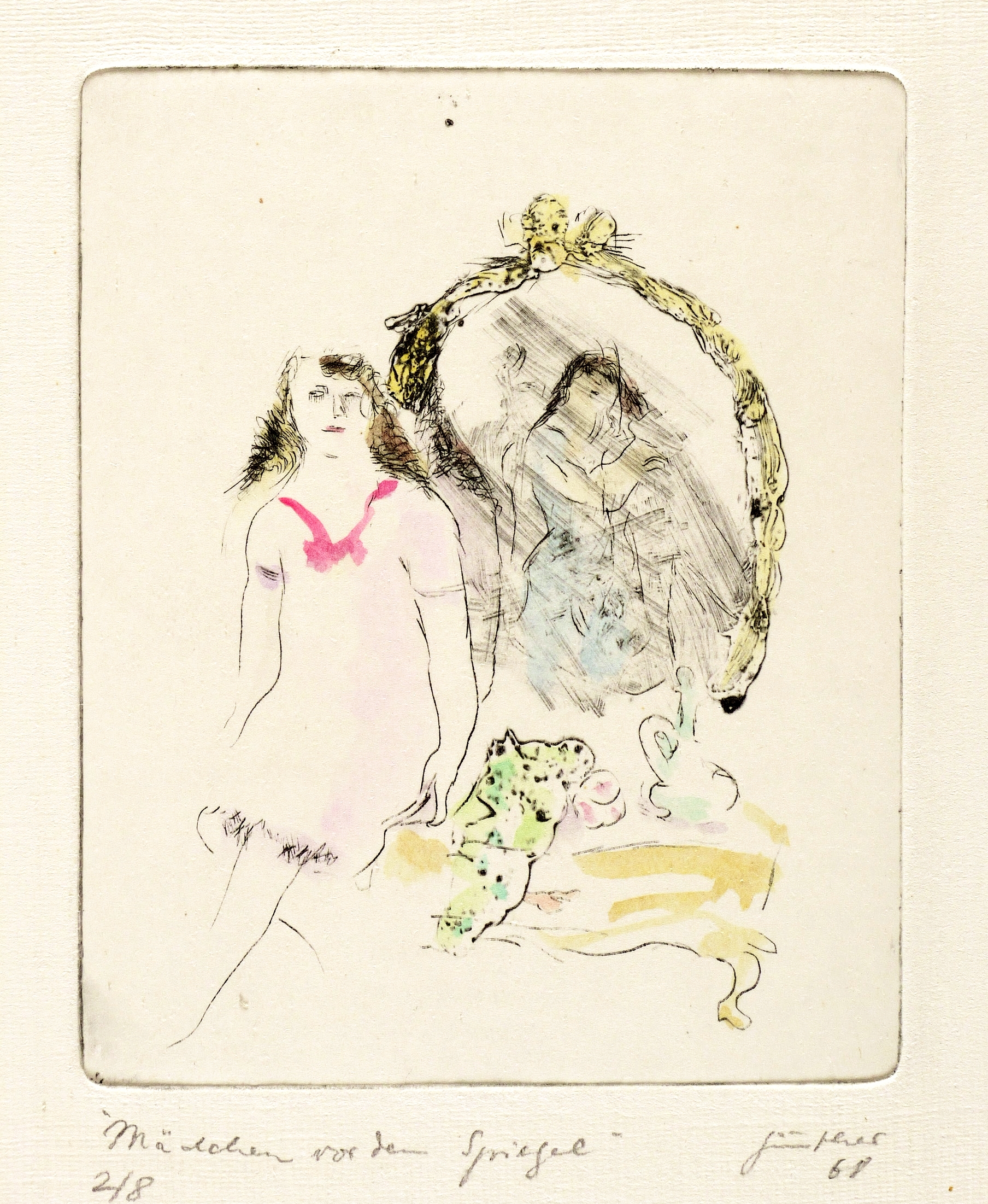 Spiegelblatt (Mädchen vor dem Spiegel) Spiegelblatt (Mädchen vor dem Spiegel)