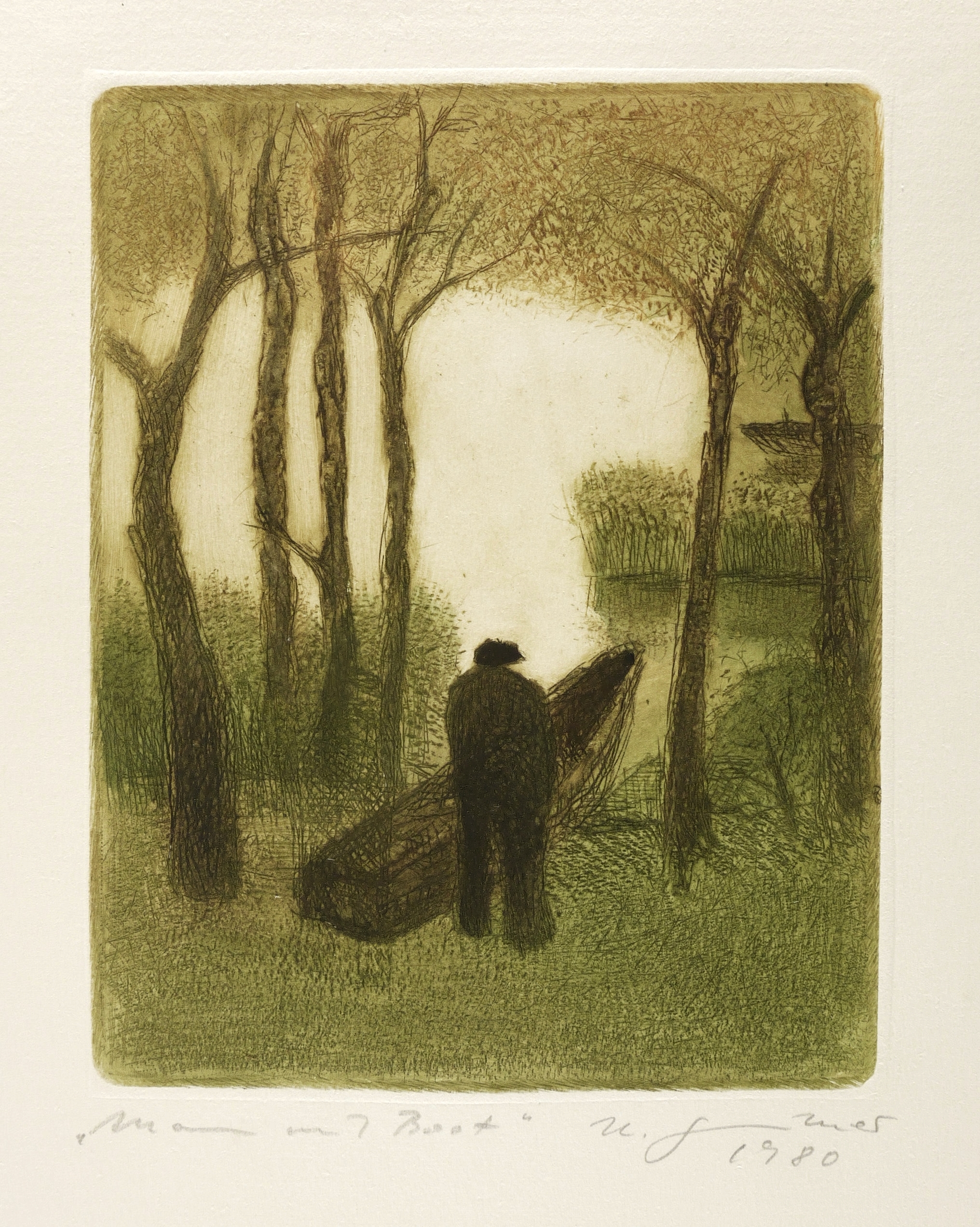 Fischer mit Boot (Mann mit Boot)