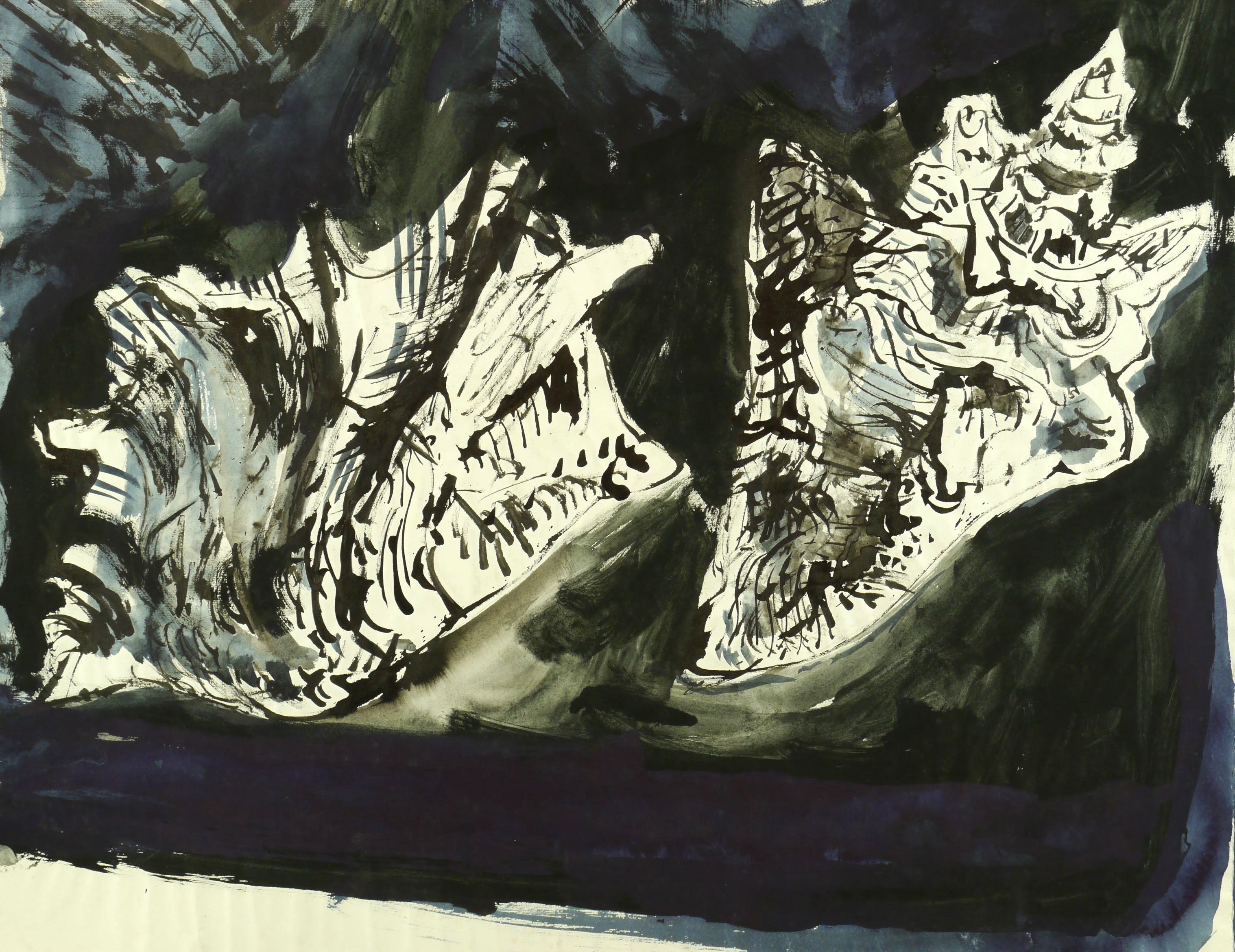 Große Meeresschnecke und Muschel