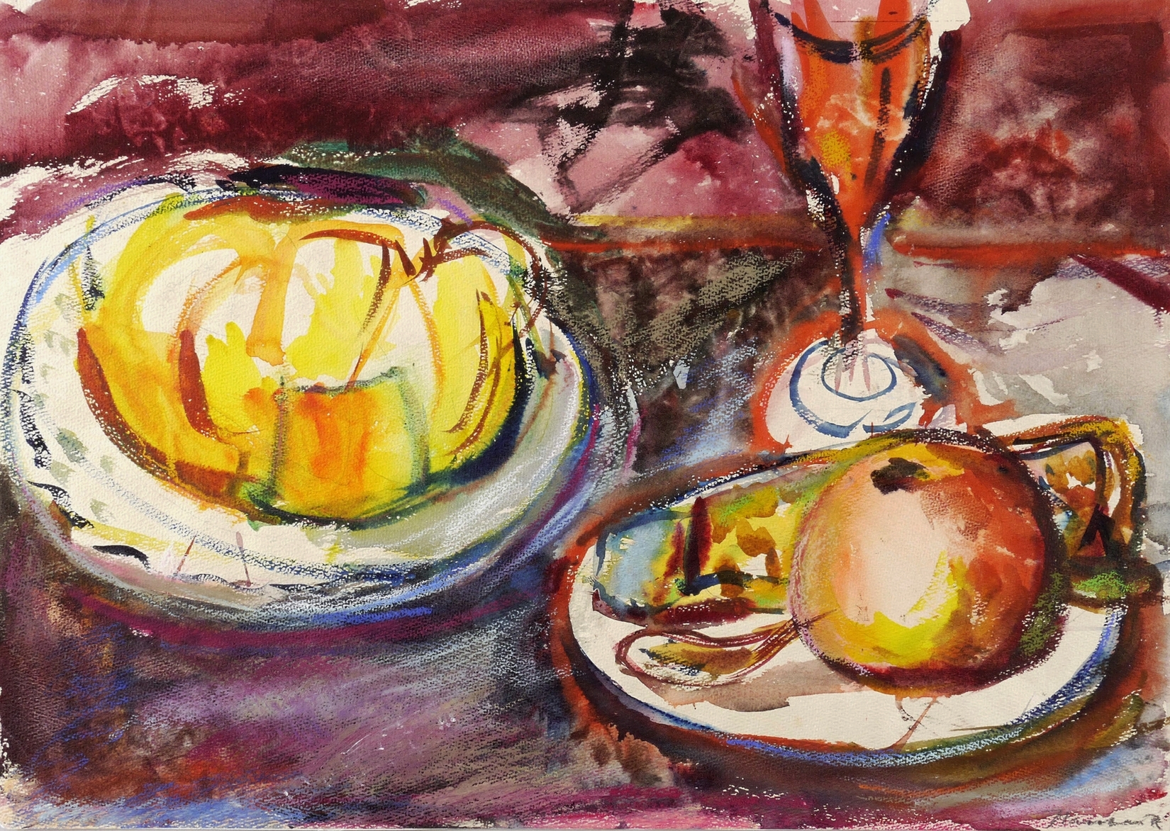 Pampelmuse und Sektglas (Stillleben) Pampelmuse und Sektglas (Stillleben)