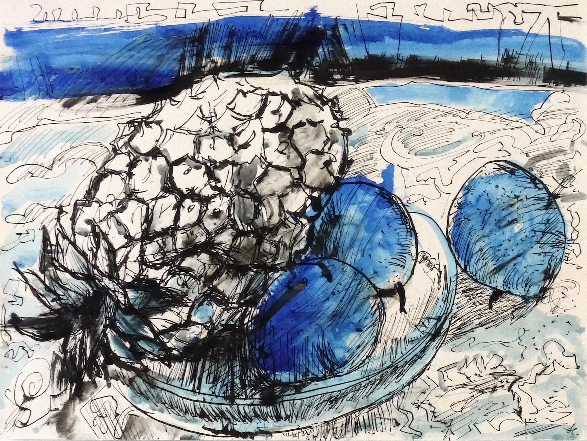 Stillleben mit Ananas