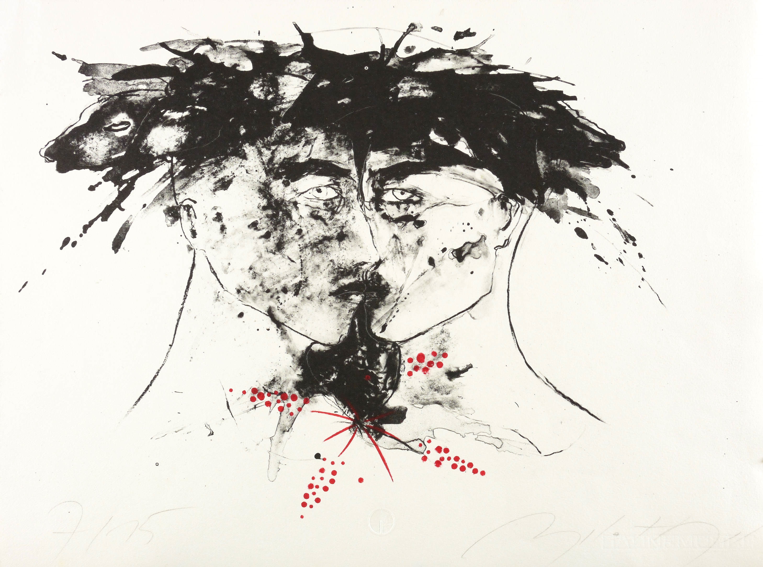 Sich küssendes Paar