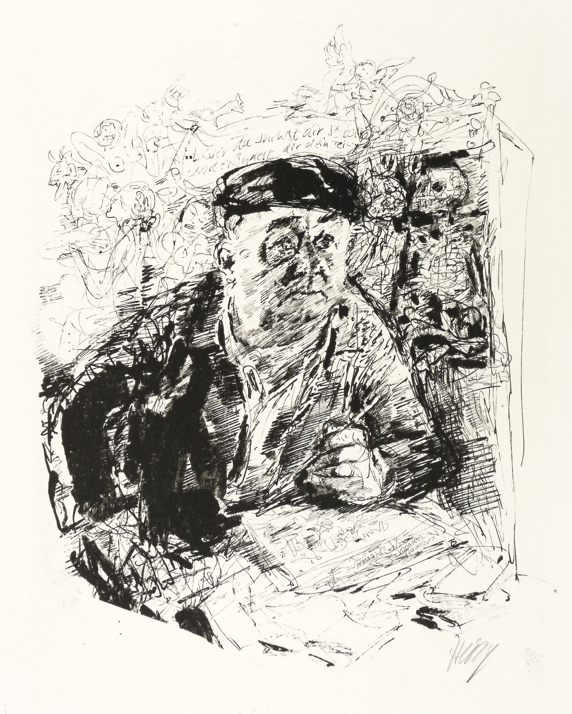 Bernhard Heisig, Hommage Max Schwimmer, 1970-1975