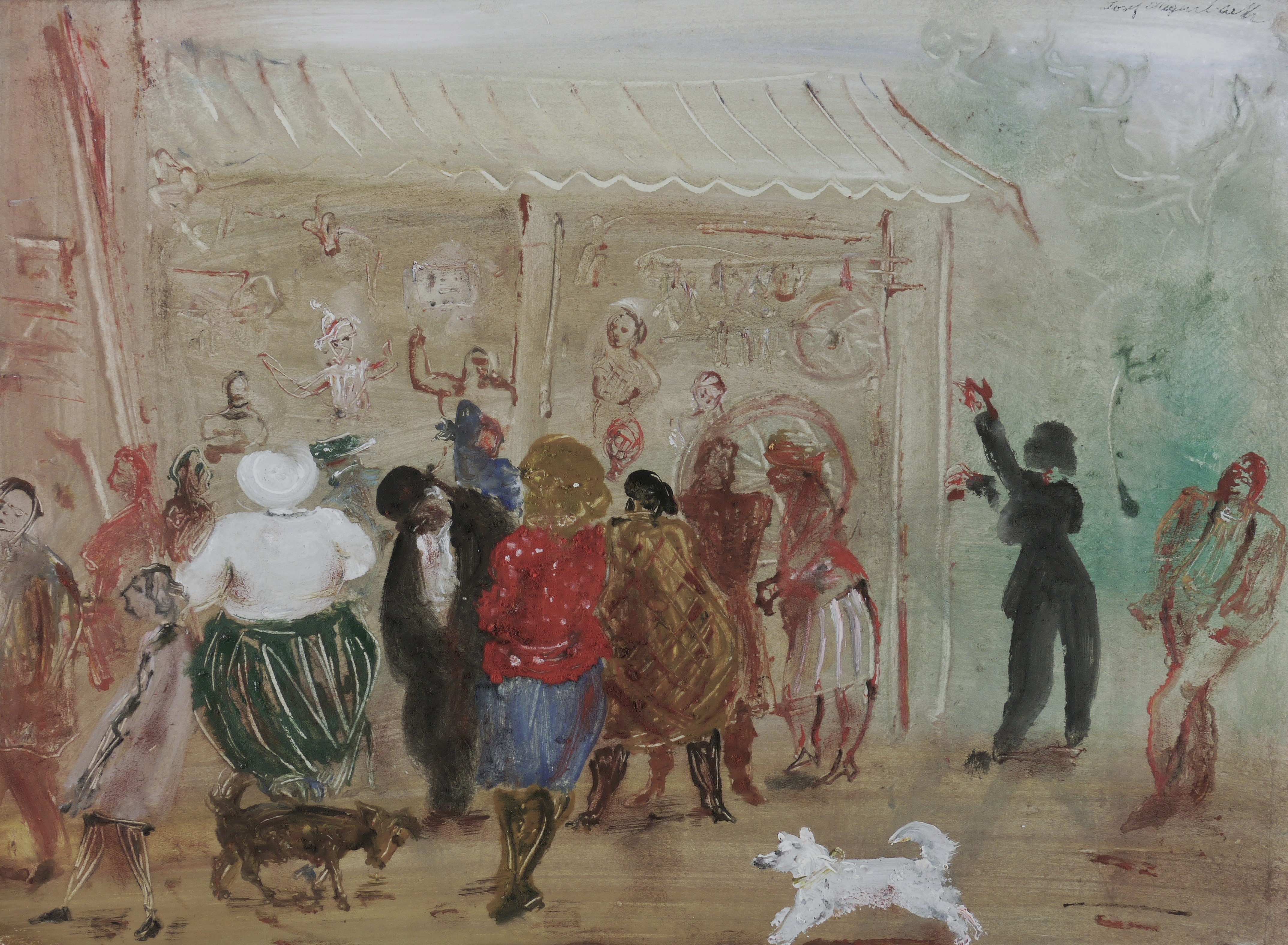 Josef Hegenbarth – „Schaubudenszene (Vogelwiese)“