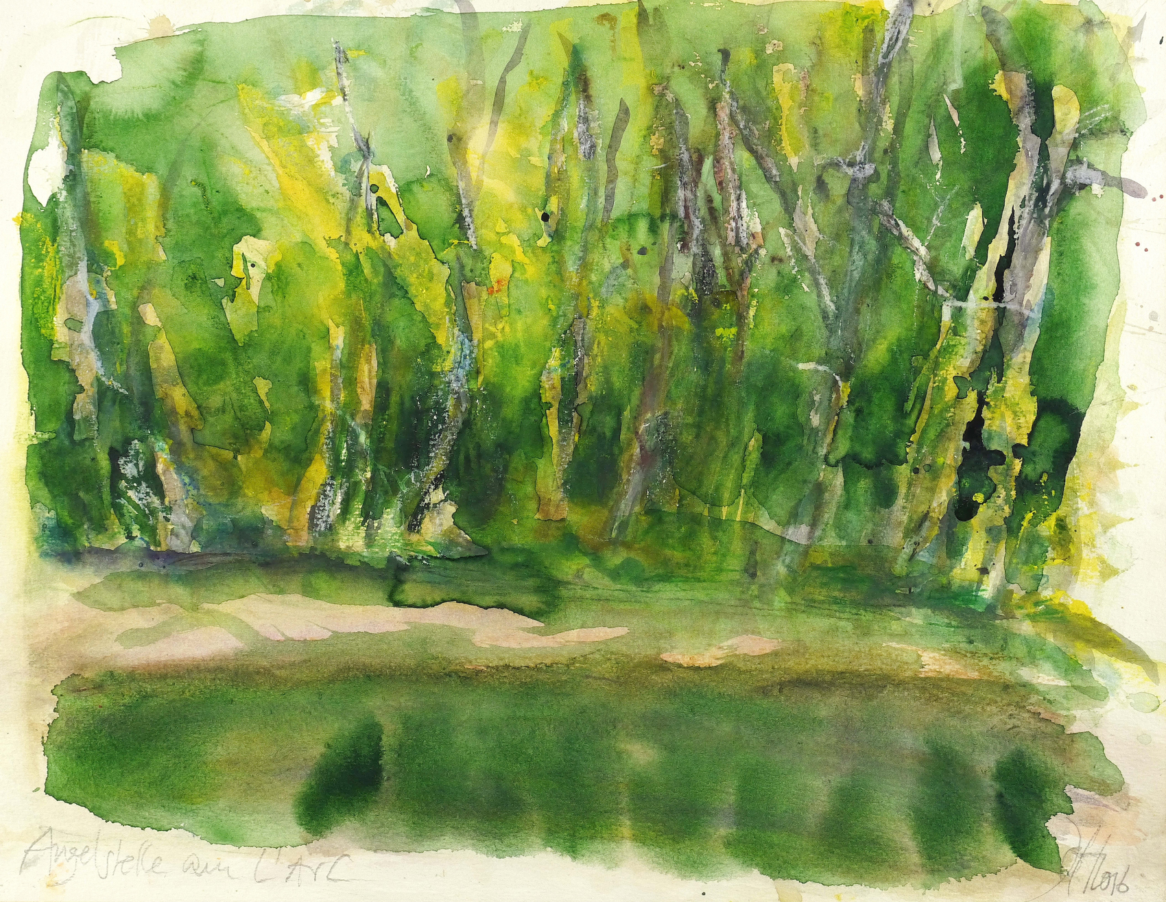 Johannes Heisig – „Angelstelle am L´Arc“