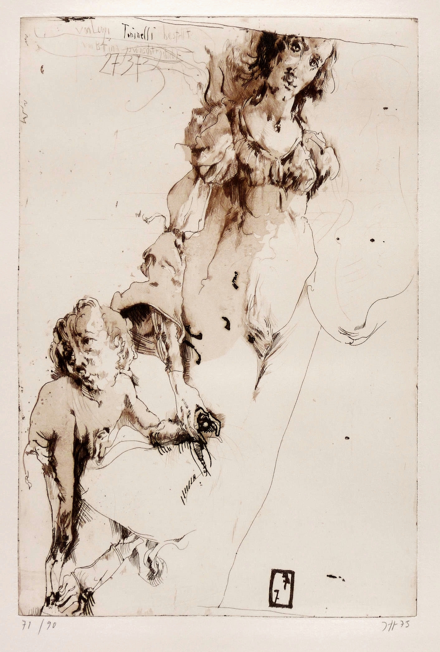 Horst Janssen, Von Luigi Toninelli bestellt, 1973