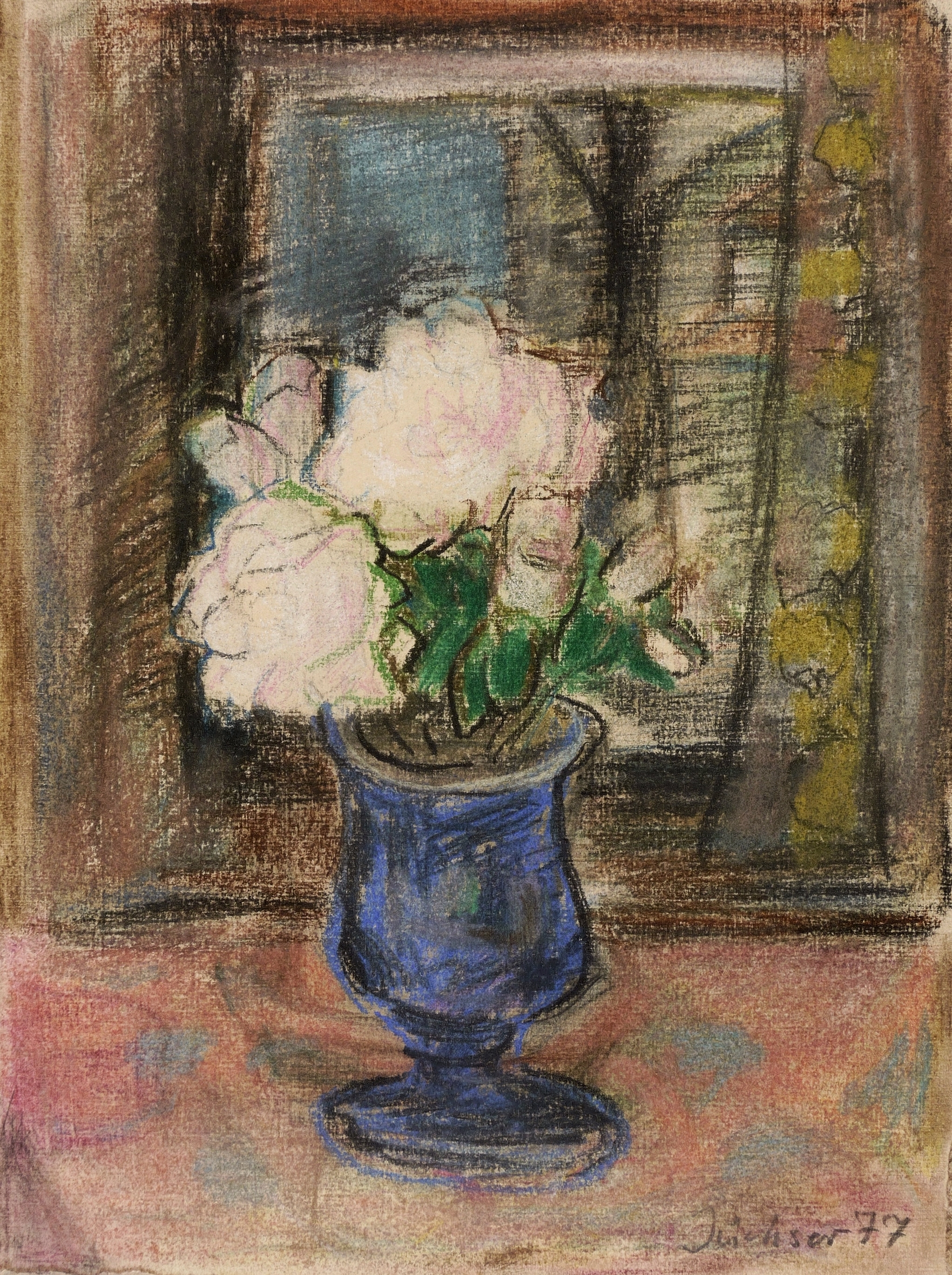 Hans Jüchser, Stillleben mit Rosenzweig, 1977