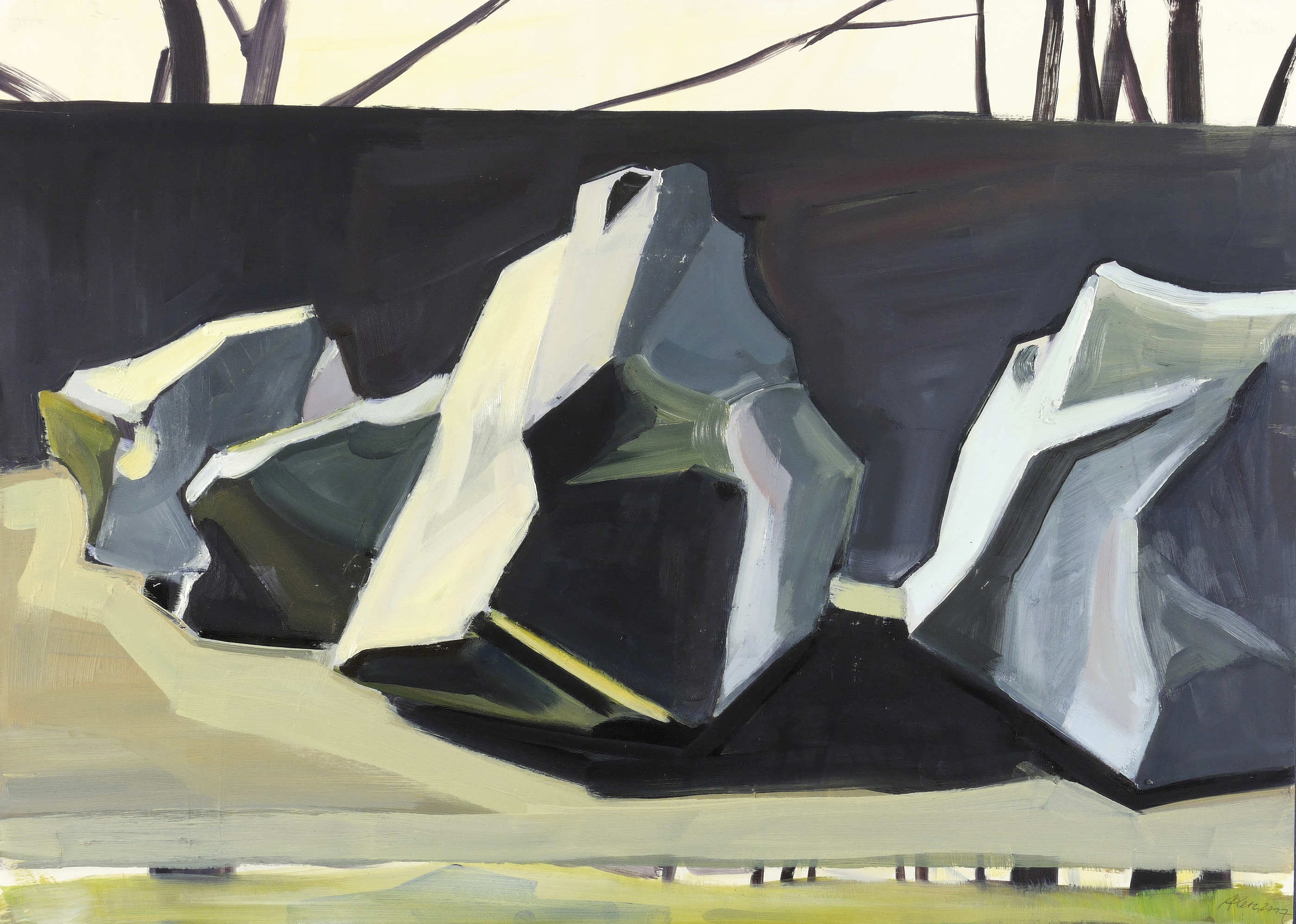 Granitsteinreihung Granitsteinreihung