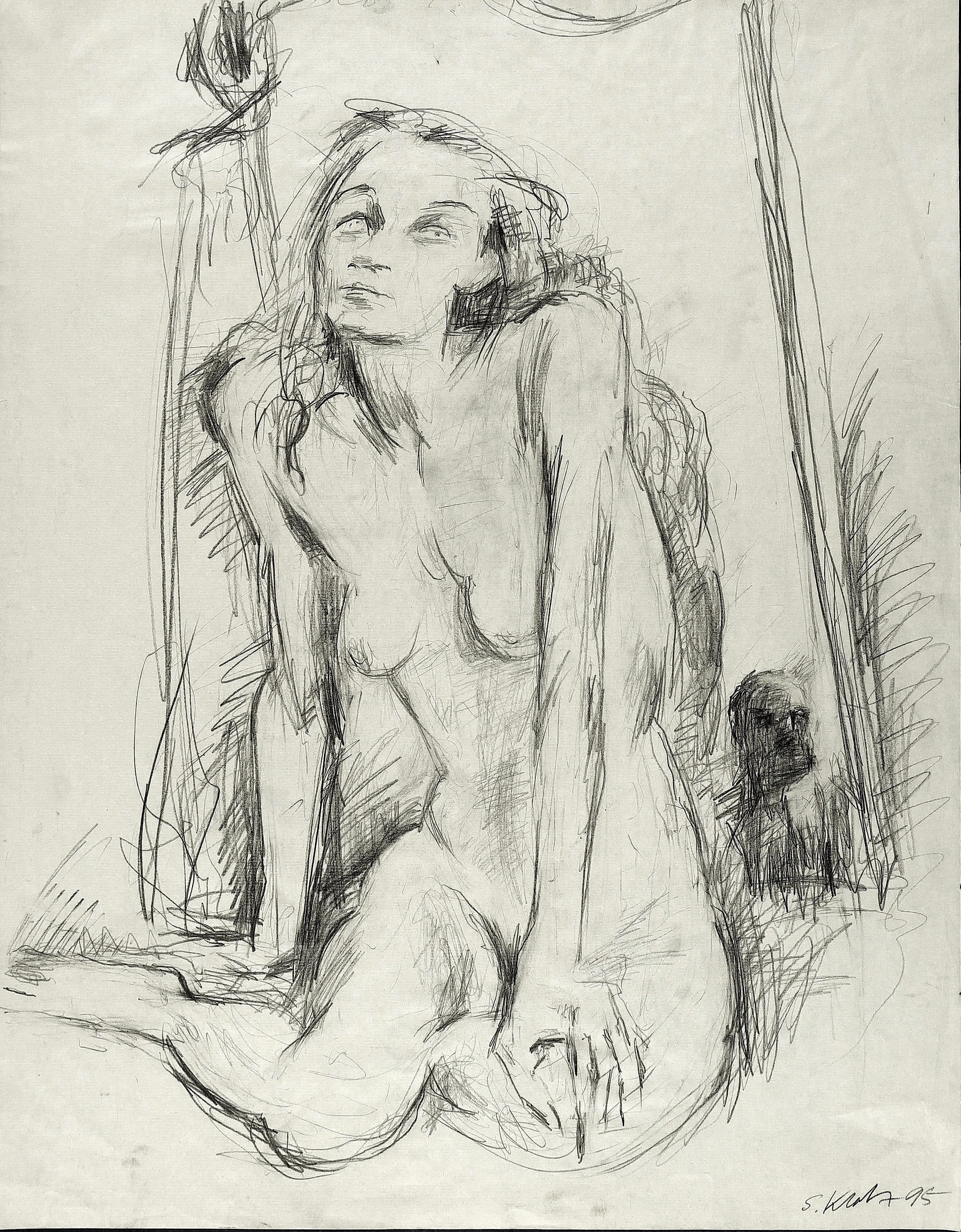 Siegfried Klotz – „Weiblicher Akt mit Selbstbildnis im Spiegel“