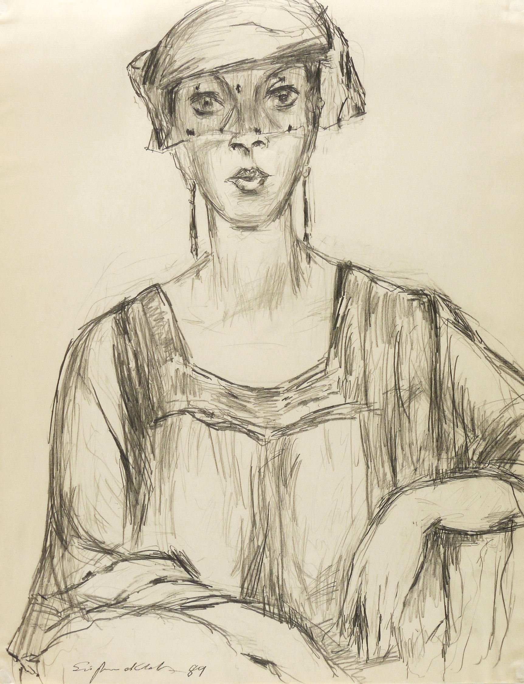 Ohne Titel (Dame mit Schleier)