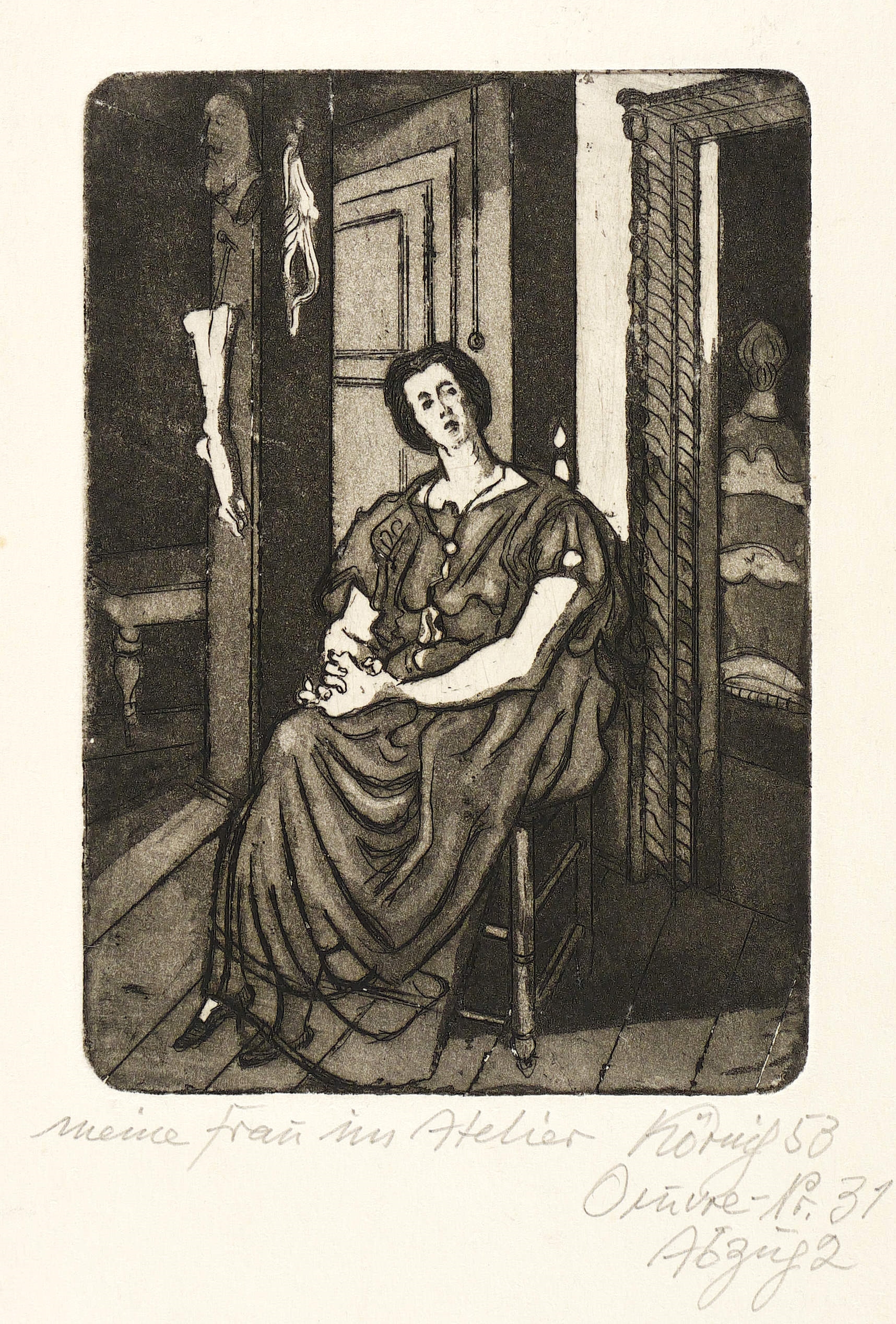 Meine Frau im Atelier