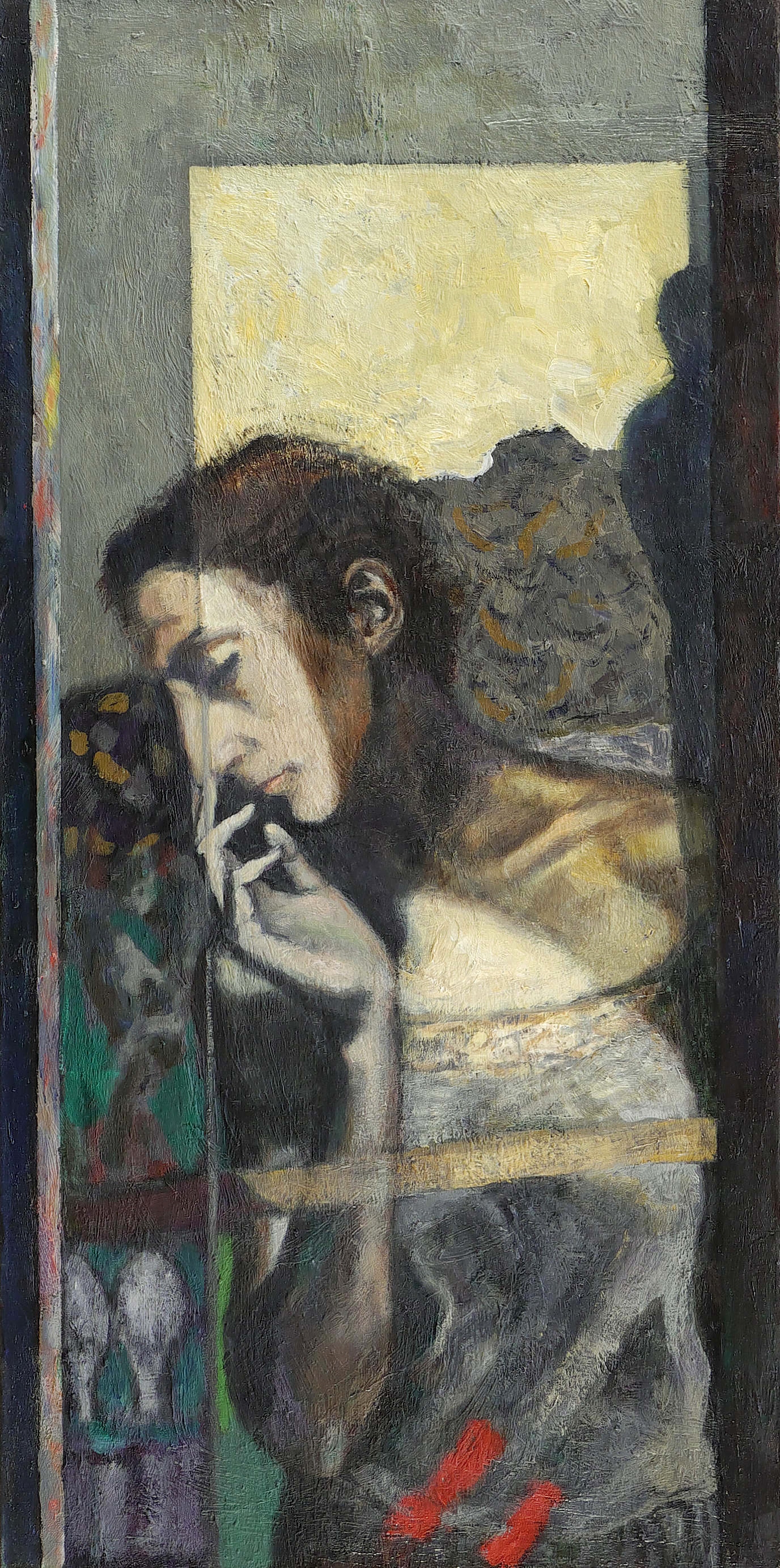 Frau hinterm Schaufenster Frau hinterm Schaufenster