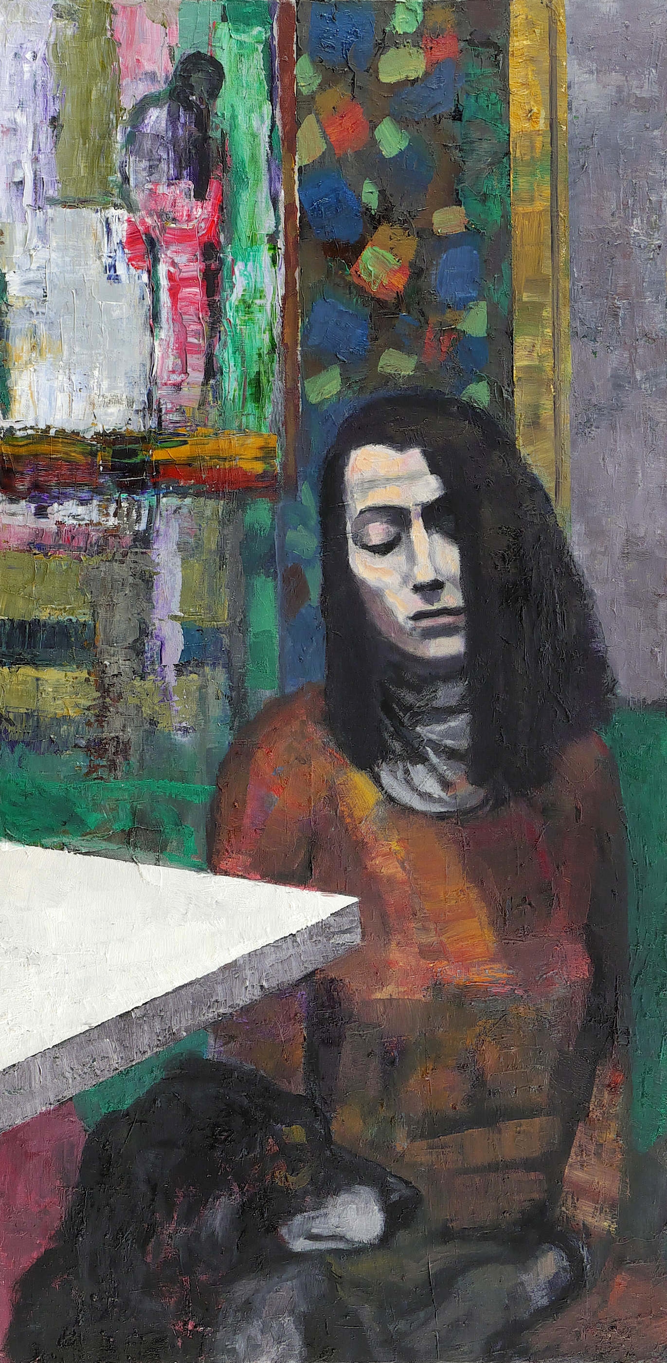 Frau mit Hund Frau mit Hund