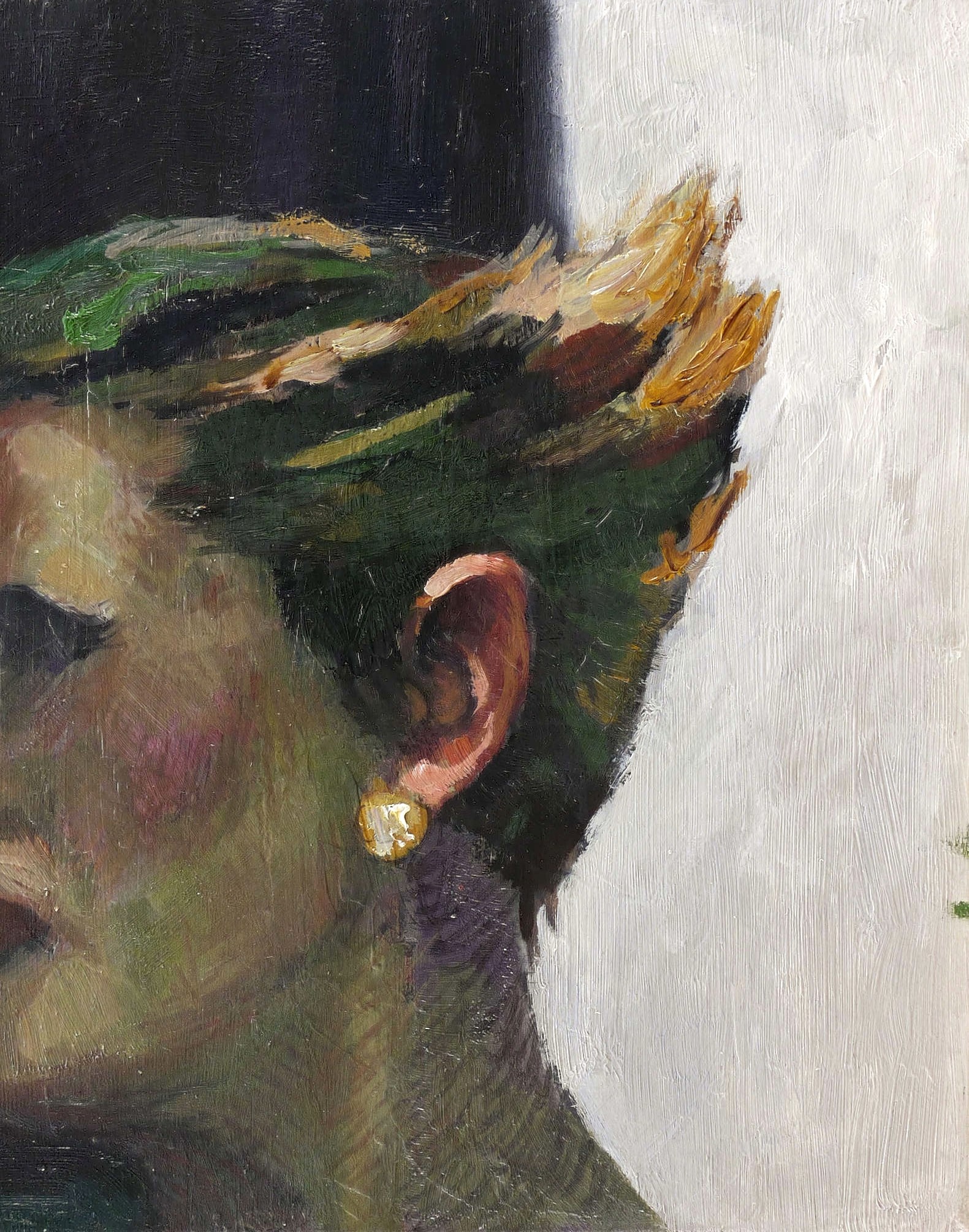 Hans Kutschke, Ohne Titel (Frauenkopf im Vorübergehen), 1996