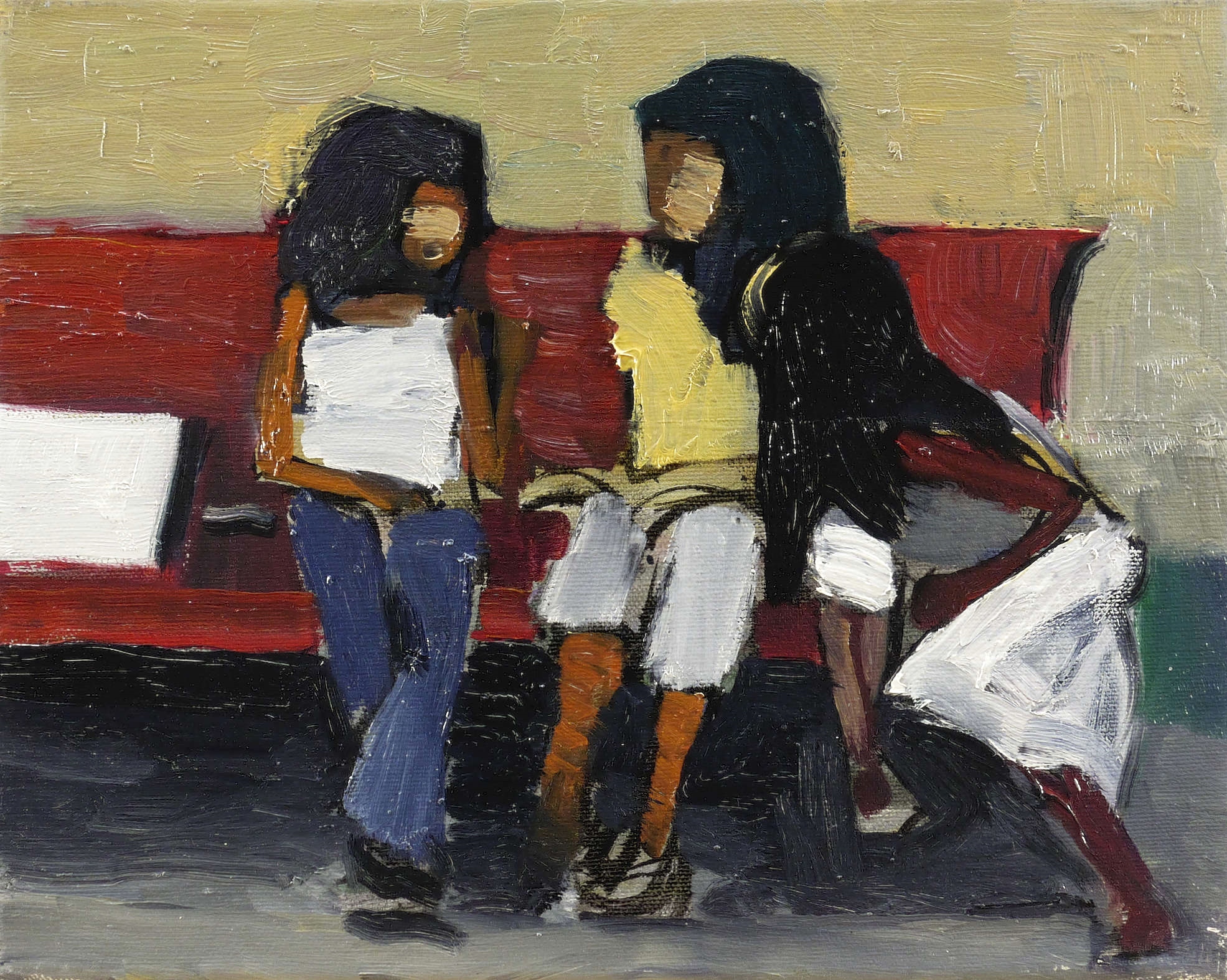 Hans Kutschke, Ohne Titel (Plaudernde Mädchen), 2004