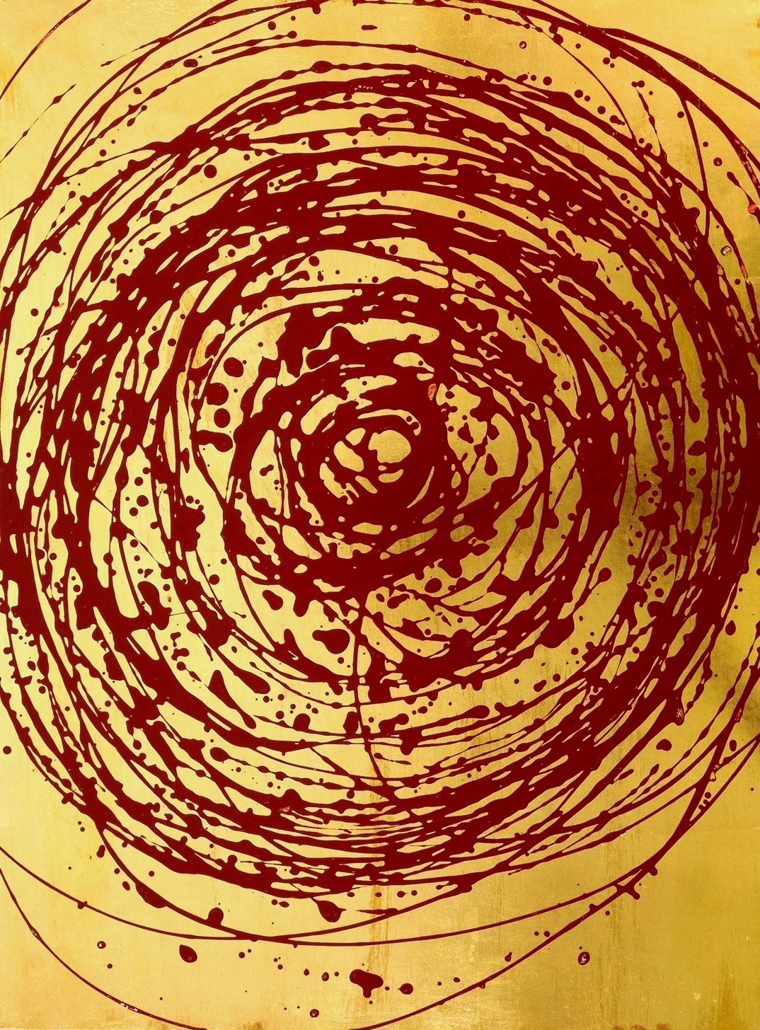 Vom Uranfang an (Rote Spirale auf Gold)