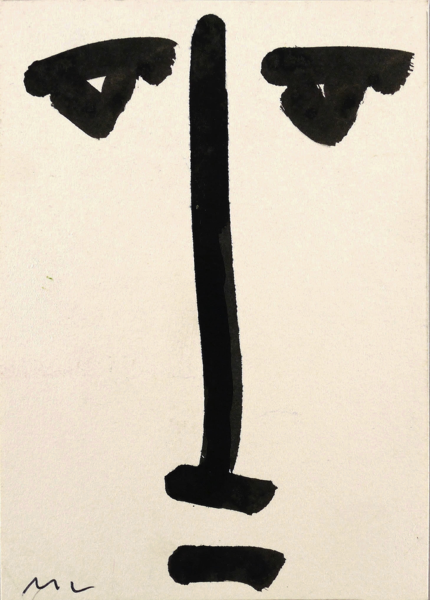 Manfred Luther, Gesicht (Schwarz auf Weiß), 1975-1985
